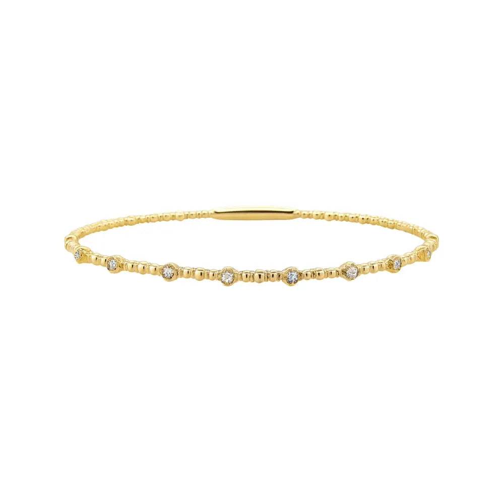 (ADD) BANGLE 7DIA DOTS BRAC D0.24 18K Princess Jewelry Shop