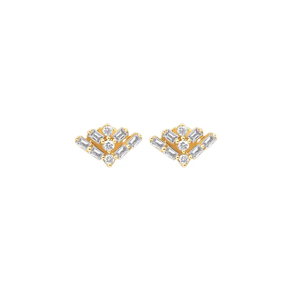 BAGUET DIA EAR D0.22 D0.8 14KY Princess Jewelry Shop