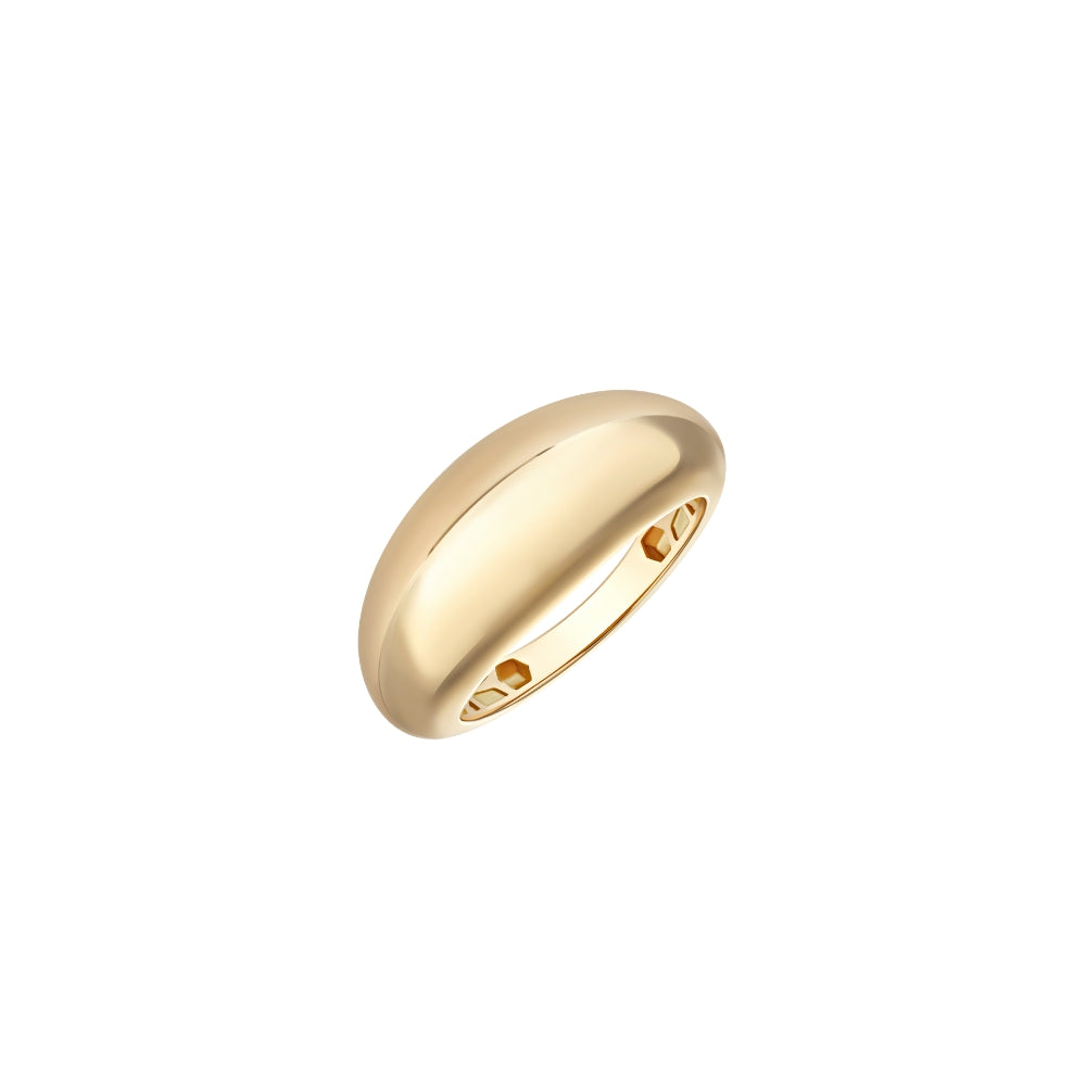 Bold large dome ring in 14K yellow gold – JJ Jewelry