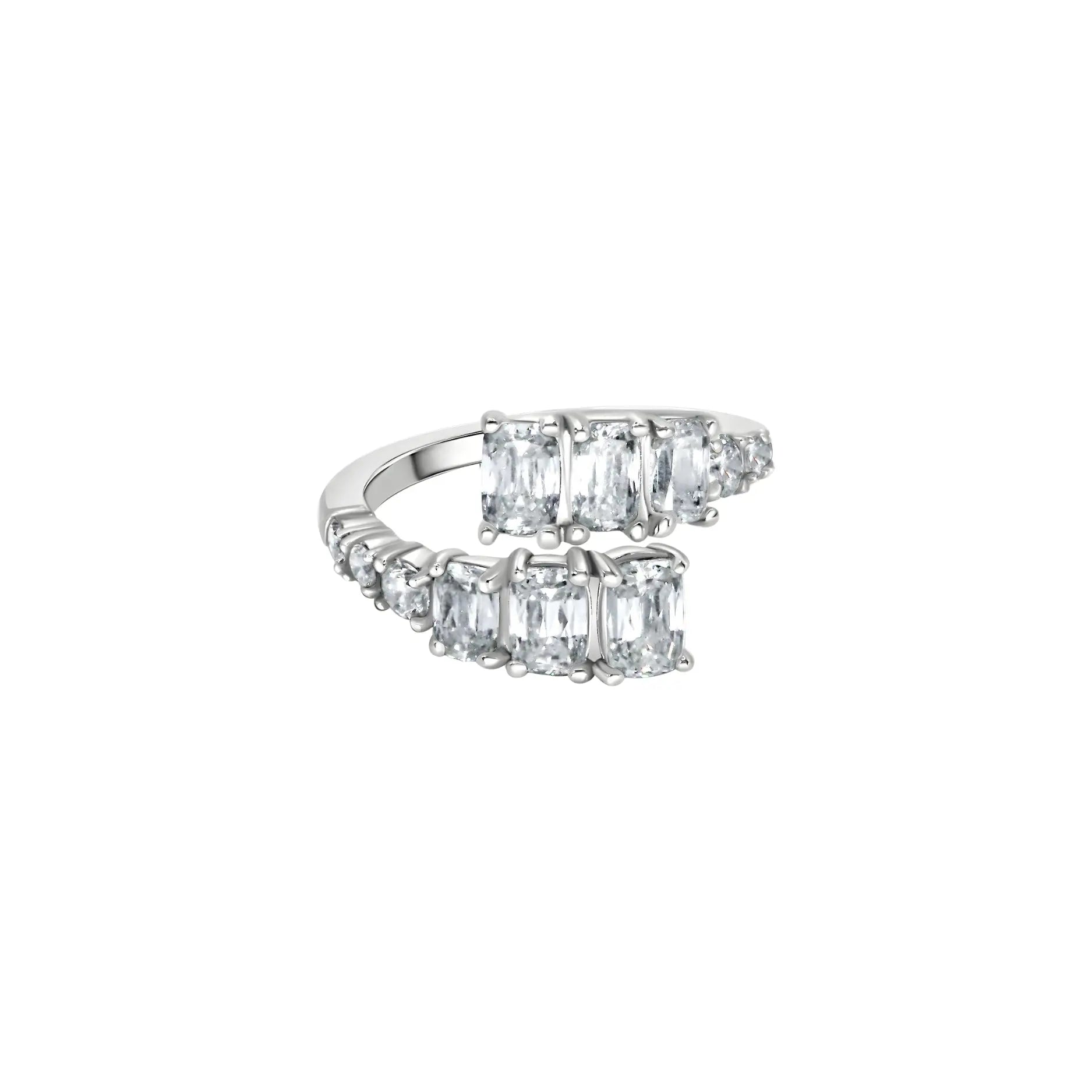 Bypass Diamond Ring in White Gold Princess Jewelry Shop