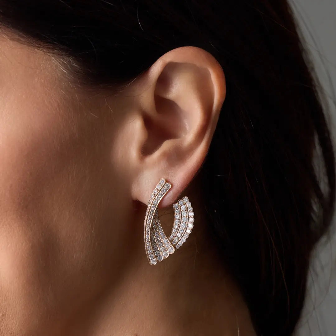 CURVED BYPASS GARLAND EAR D6.2 18K Princess Jewelry Shop