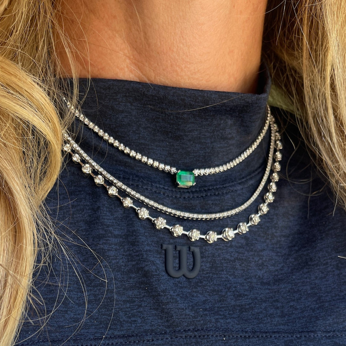 Carol Diamond Tennis Necklace, view 4 | JJ Jewelry Miami
