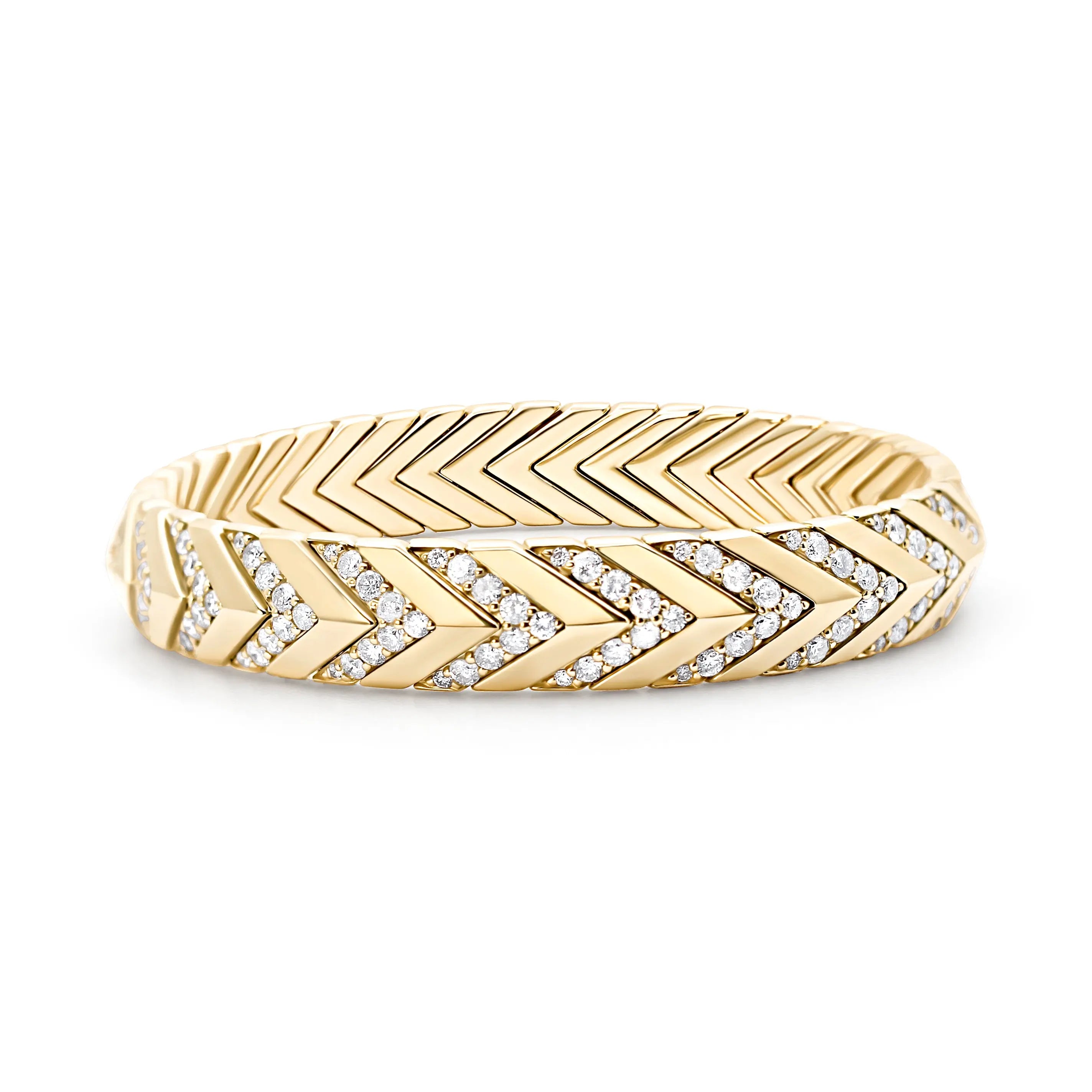 Chevron Diamond Bangle Bracelet Princess Jewelry Shop