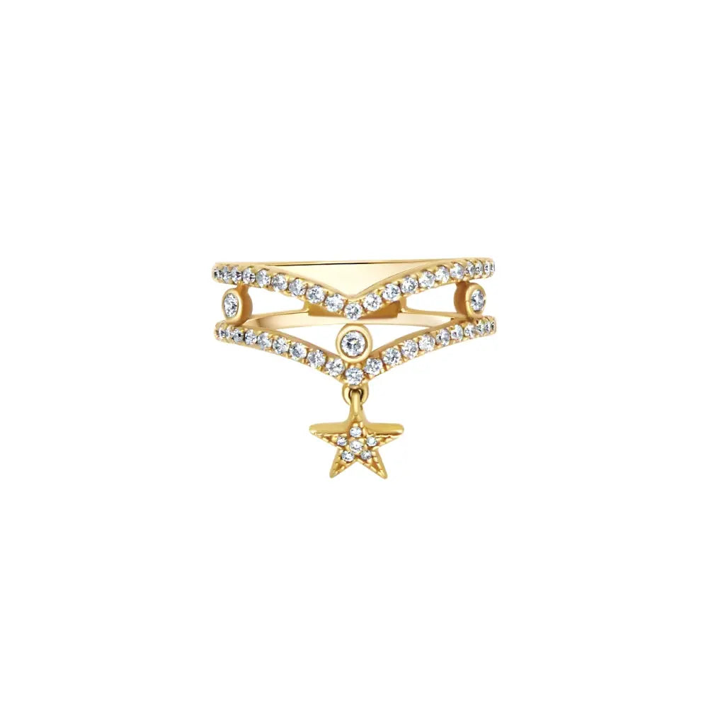 Dancing Star Diamond Ring Princess Jewelry Shop