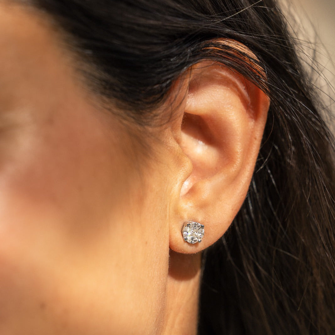 Diamond Miracle Mosaic Stud Earrings in 18K Gold