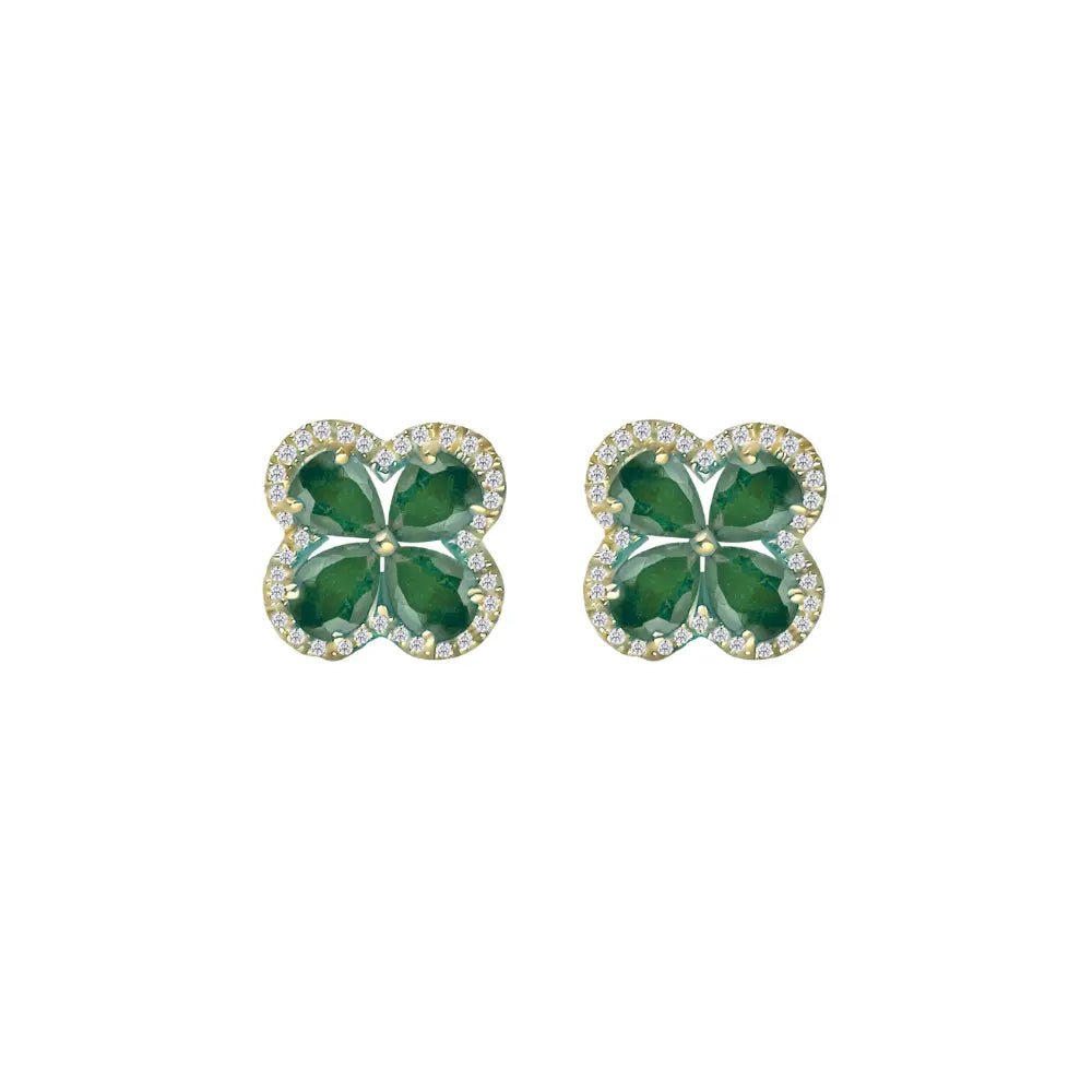 FLOWER PAVE DIA EAR PD0.1 Princess Jewelry Shop