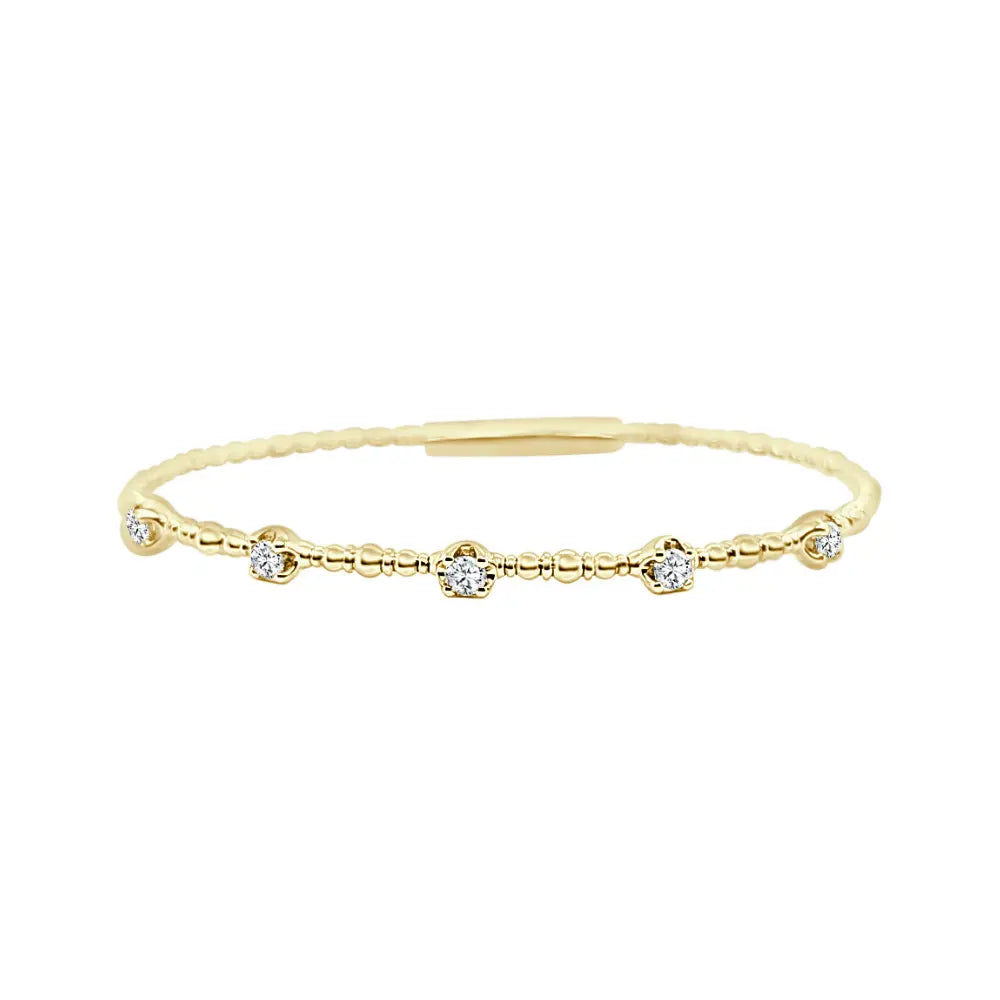 Diamond Dot Flexible Bangle-Princess Jewelry Shop