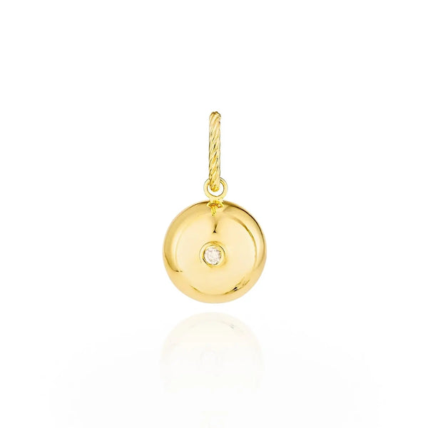 Golden Sphere Diamond Pendant | JJ Jewelry