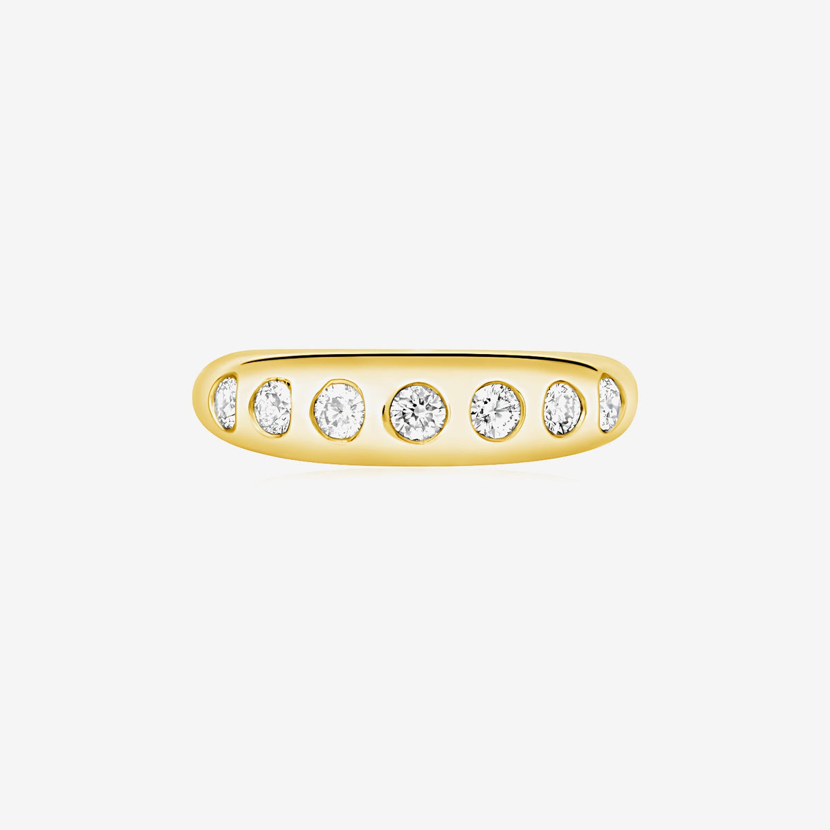 Gypsy Ring in 14K Yellow Gold | JJ Jewelry