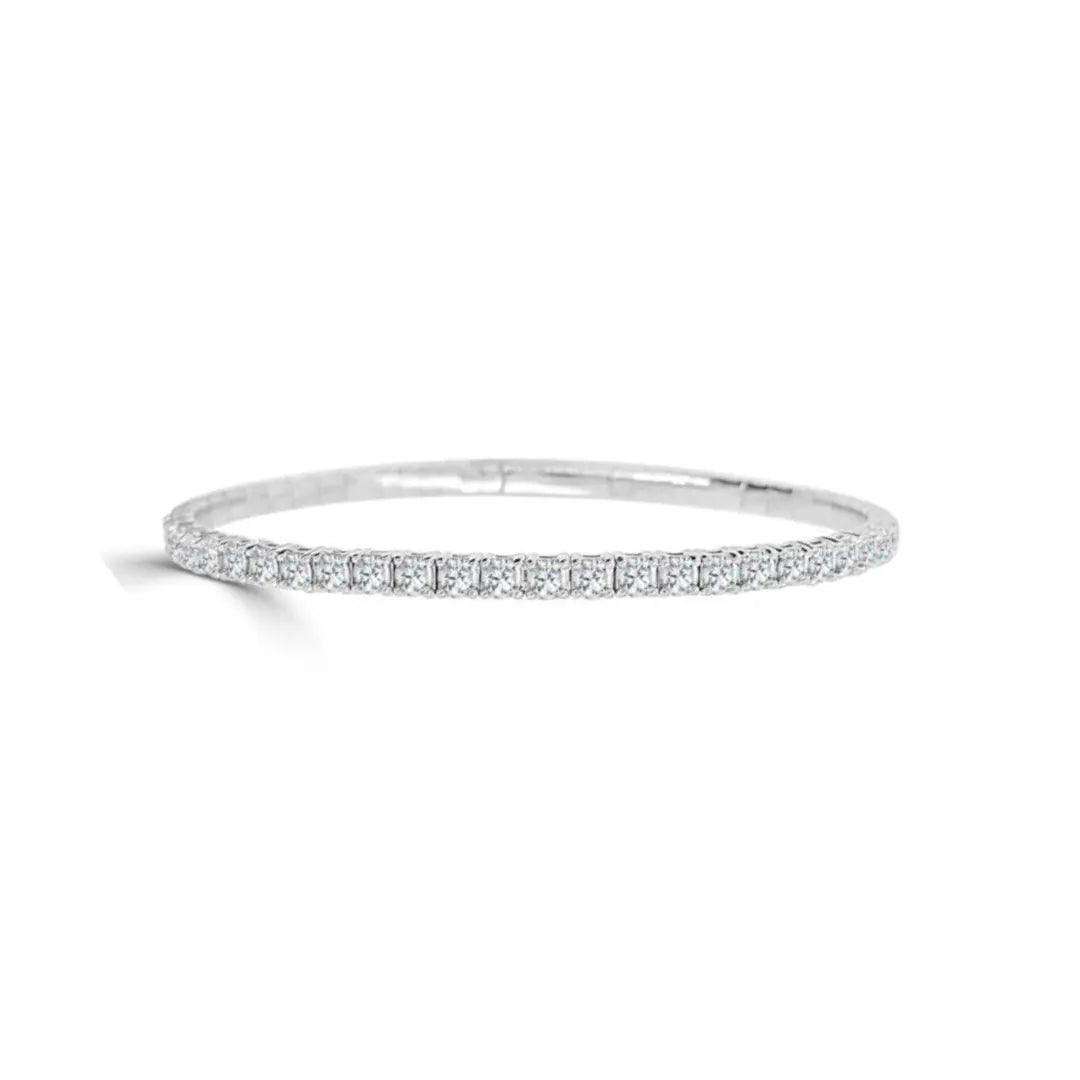 Half Eternity Flexible Diamond Bangle - 1.0 carat-Princess Jewelry Shop
