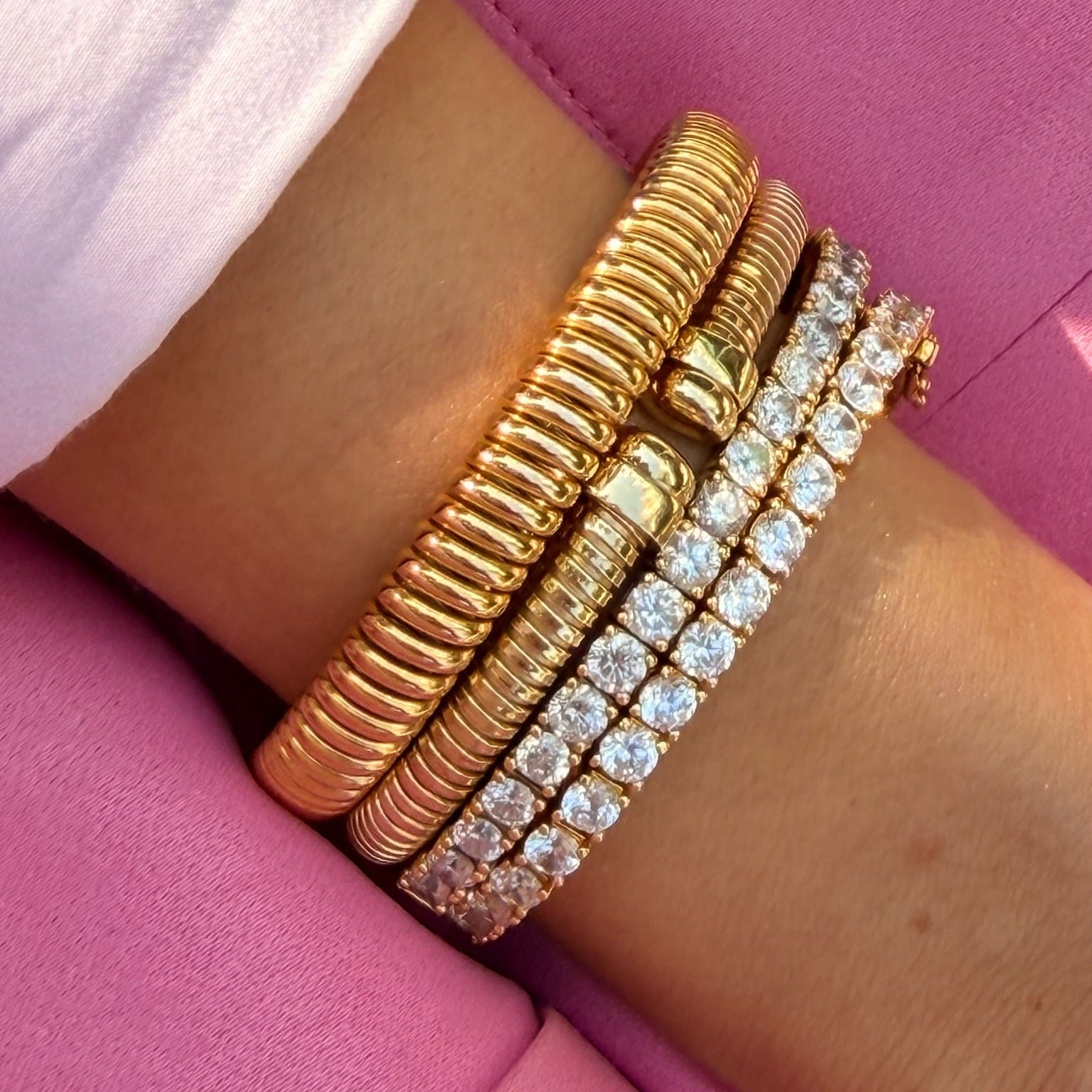 Flexible Snake Bangle in 14K Yellow Gold