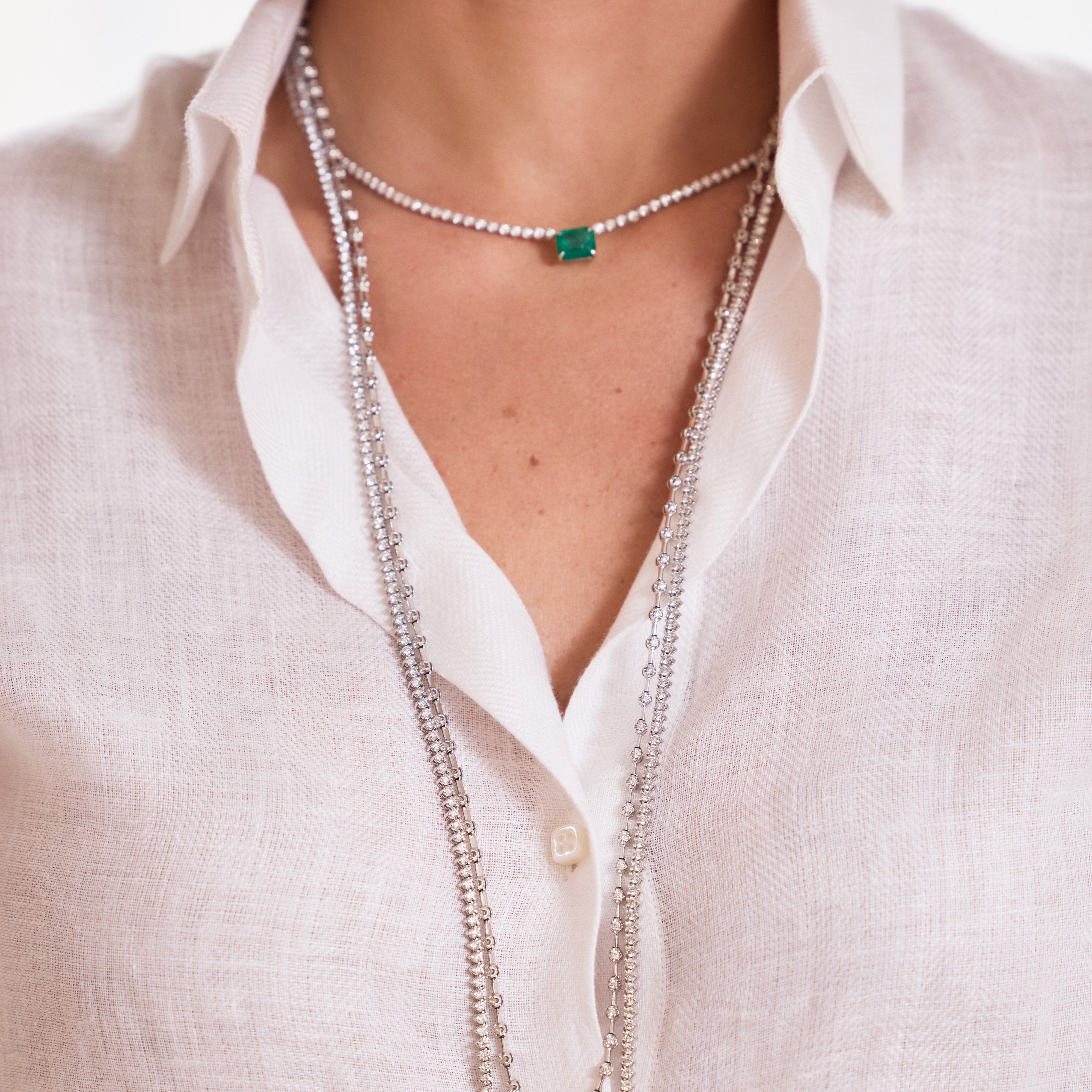 Sarita Diamond Tennis Necklace