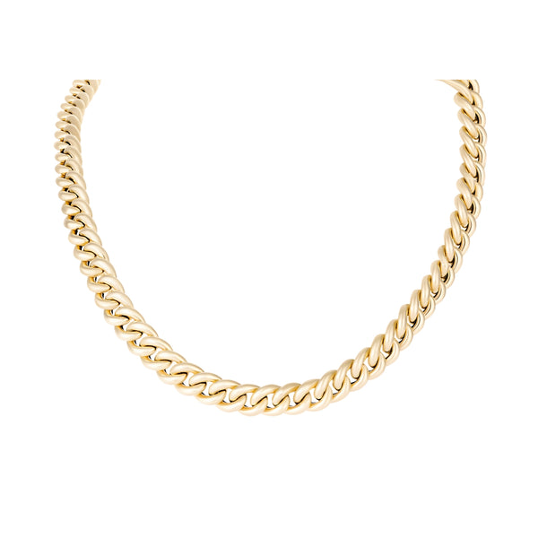 Large Cuban Link Chain Necklace in 14K Yellow Gold