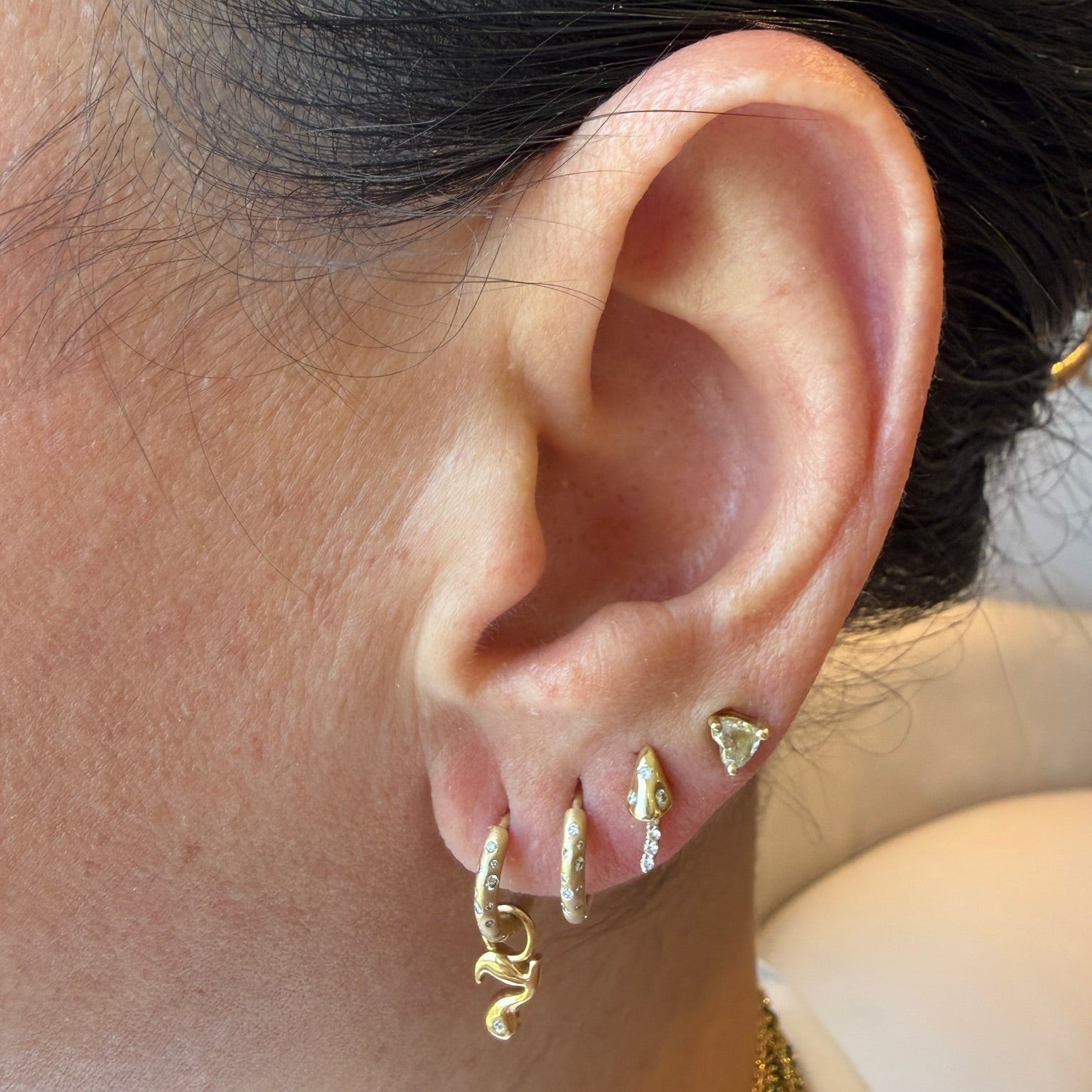 Diamond Mushroom Cone Stud by Alessa Rocks