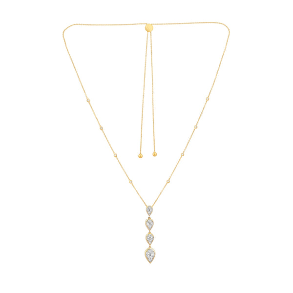 Mosaic Diamond Lariat Chain