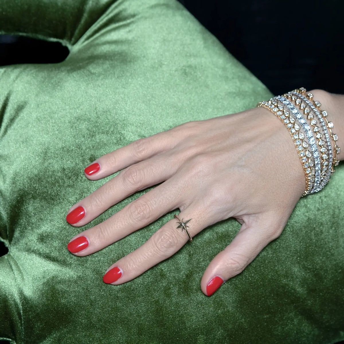North Star Gold Ring, lifestyle view 1 | JJ Jewelry