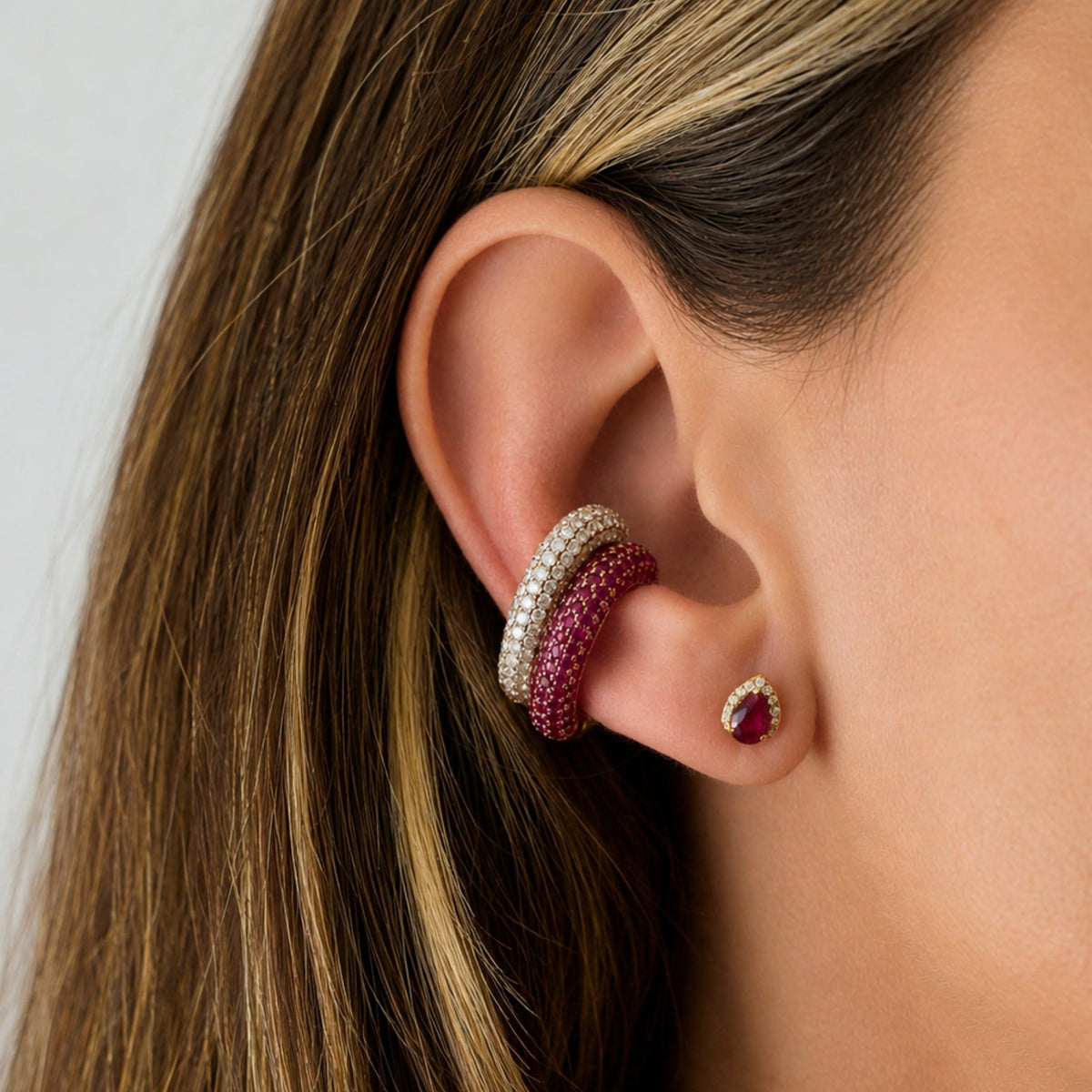 Pavé Diamond Ear Cuffs, view 7 | JJ Jewelry Miami