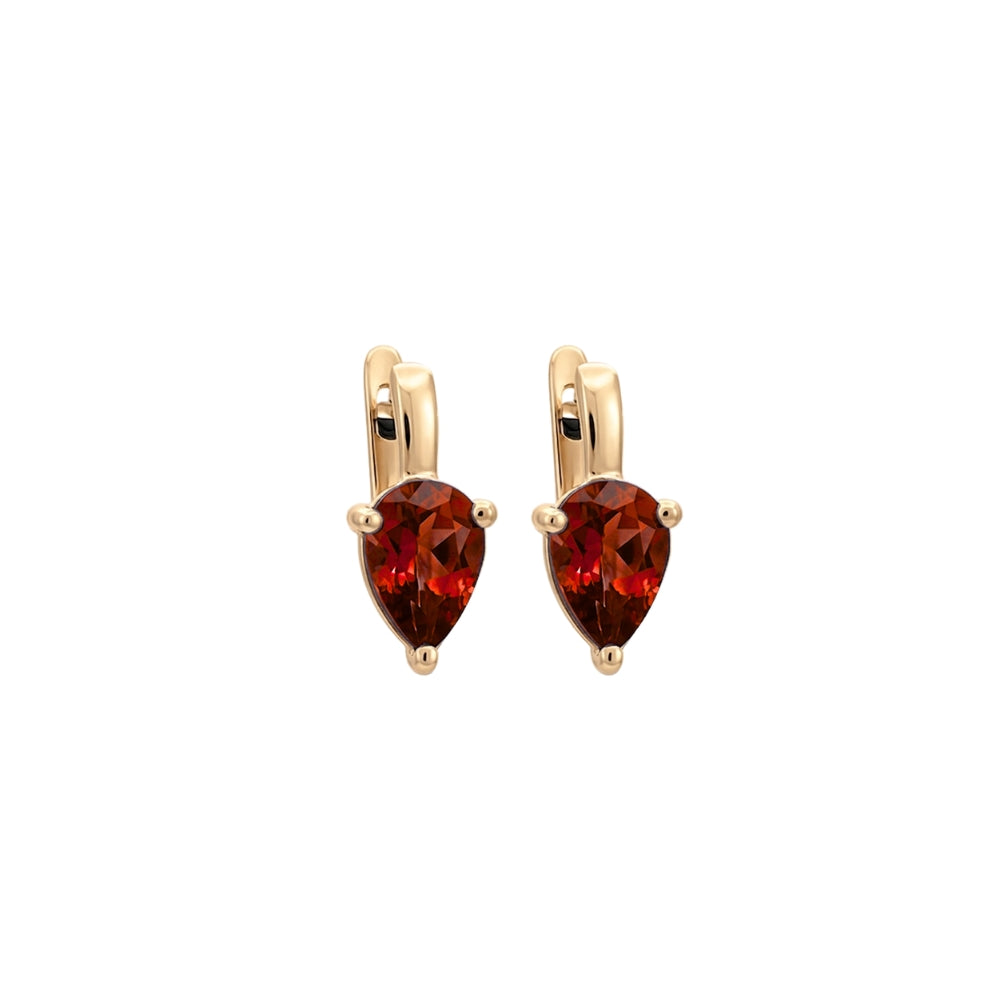 Pear-Shaped Gemstone Drop Earrings in 18K Yellow Gold