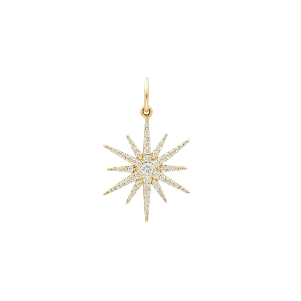 (AJUSTAR FOTO) Radiant Star Diamond Pendant in Yellow Gold Princess Jewelry Shop