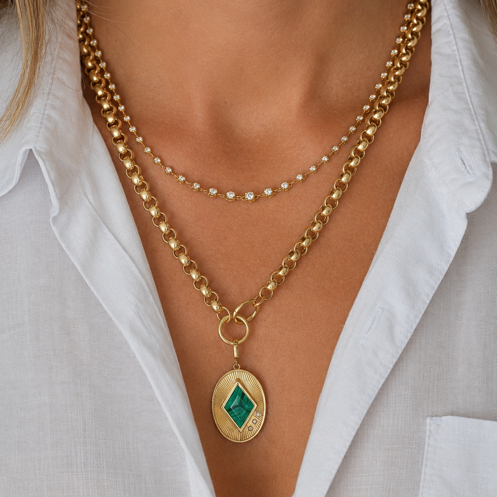 Renata Graduated Diamond Tennis Necklace in 18K Gold