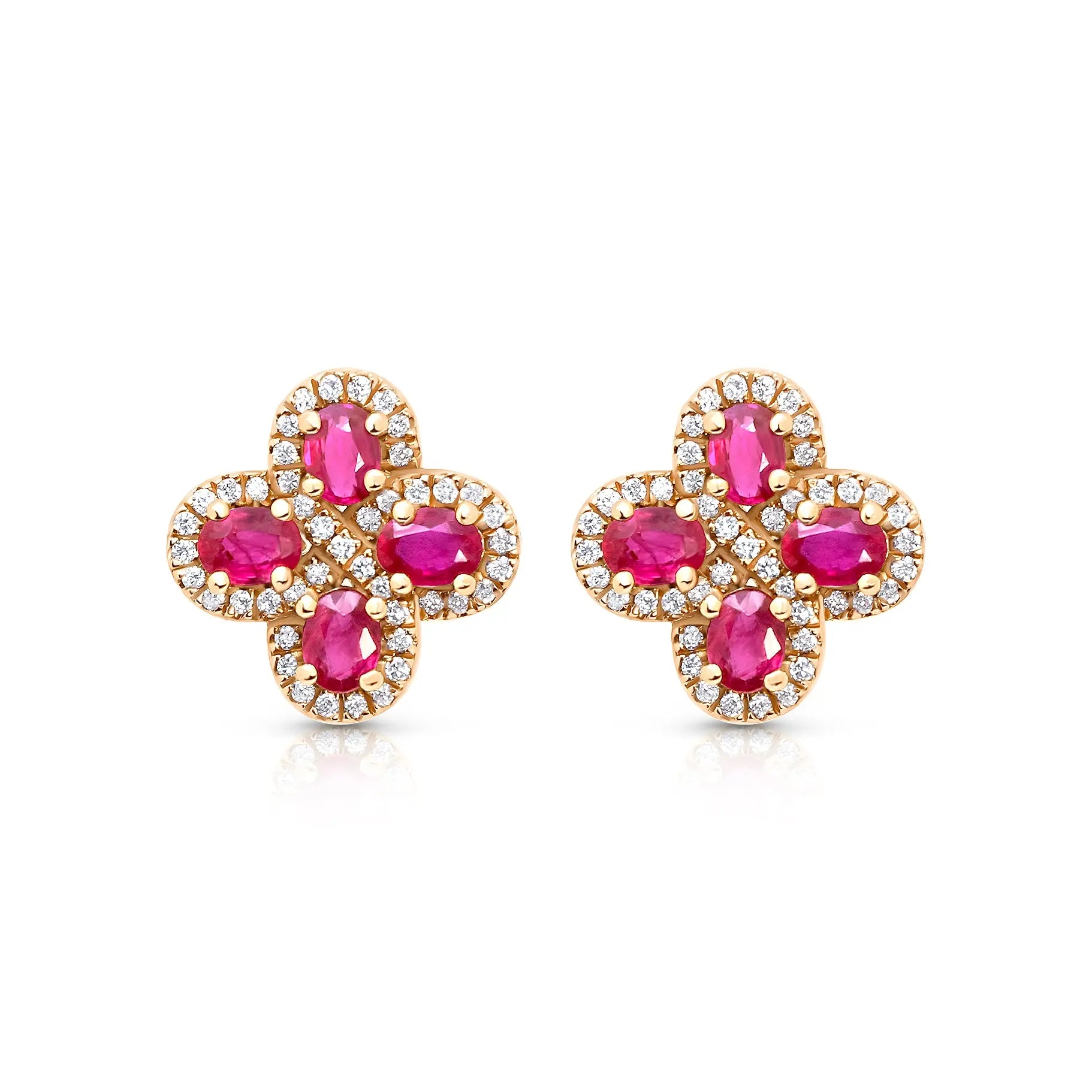 Sapphire Floral Earrings Princess Jewelry Shop