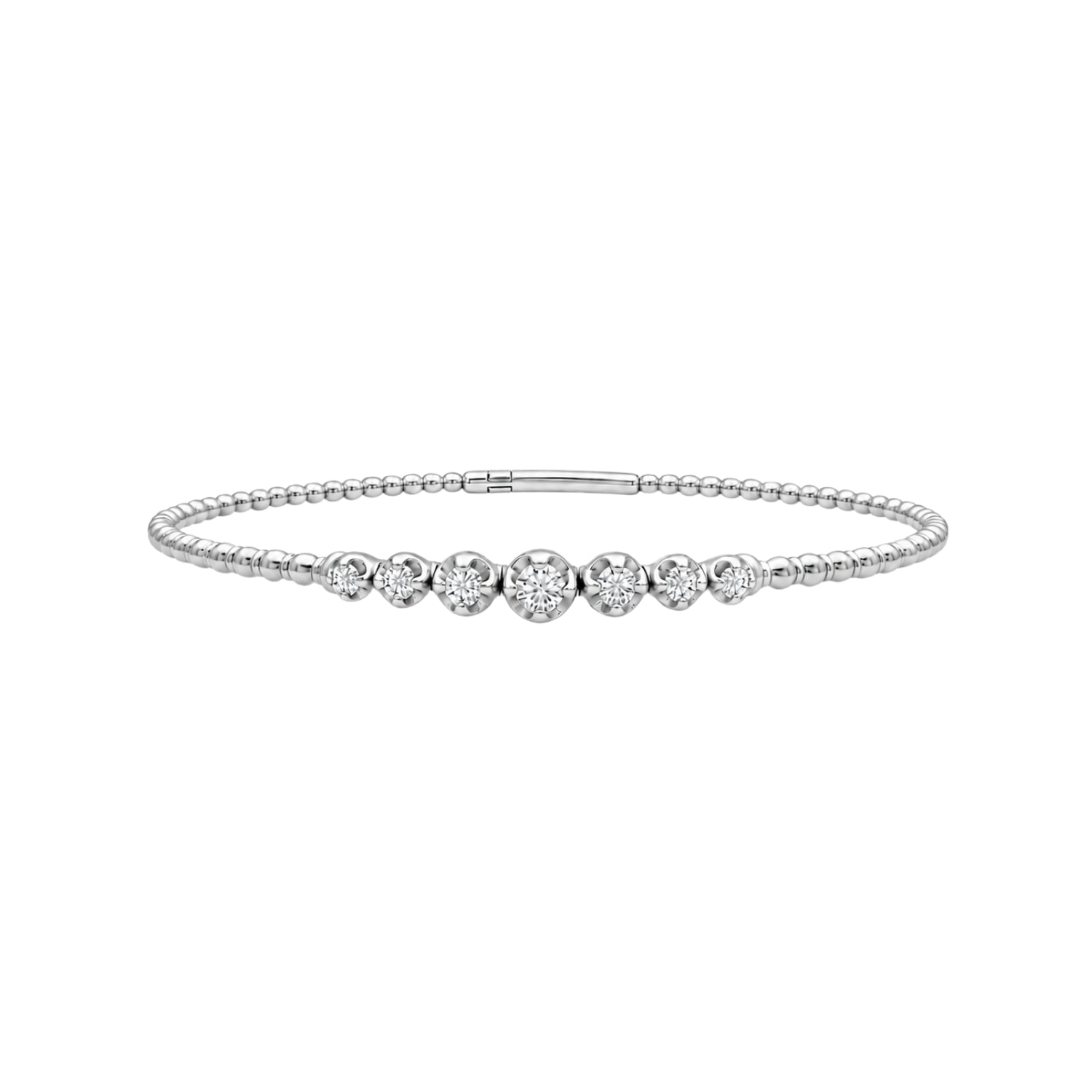 Seven Diamond Beaded Bangle