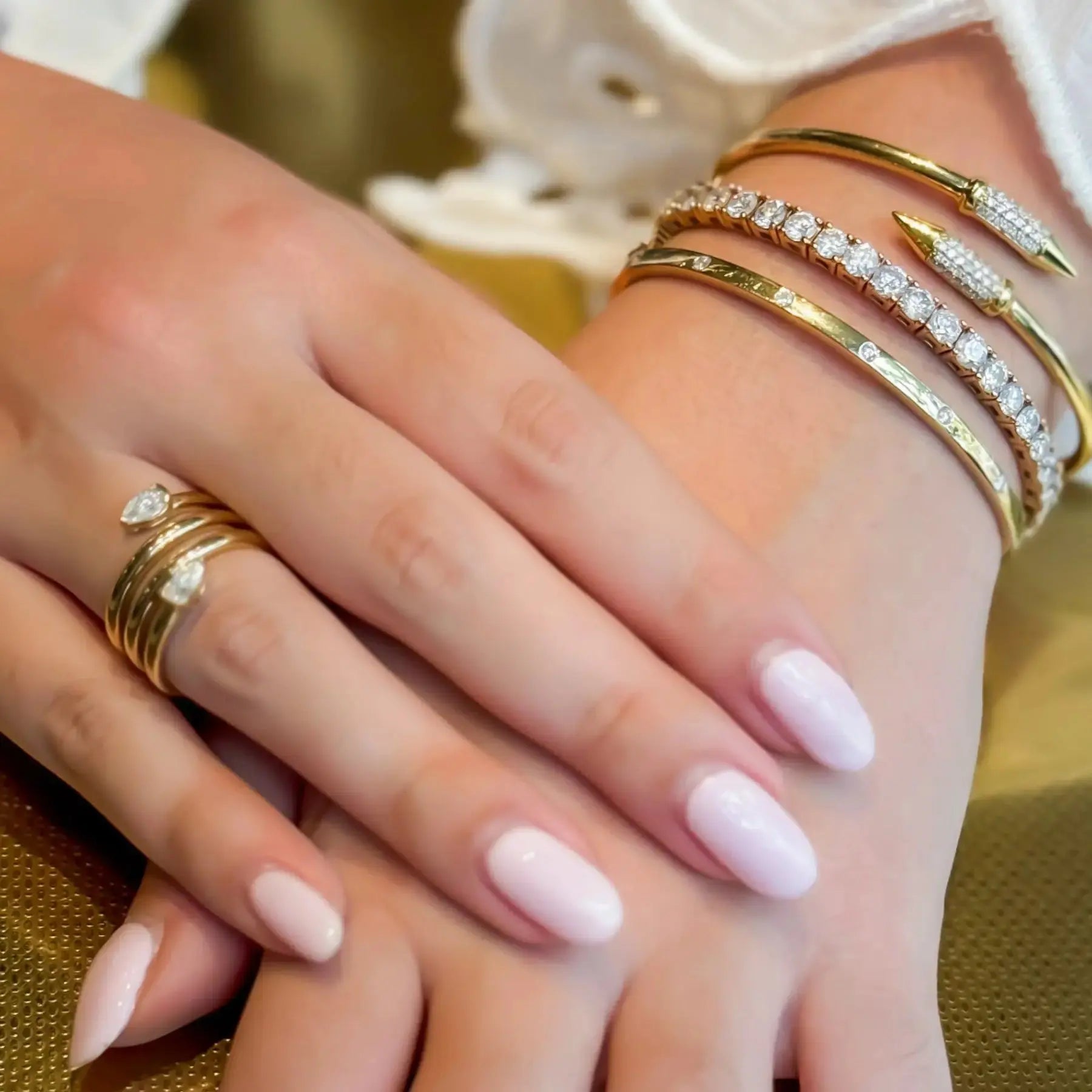 Half Eternity Flexible Diamond Bangle Princess Jewelry Shop