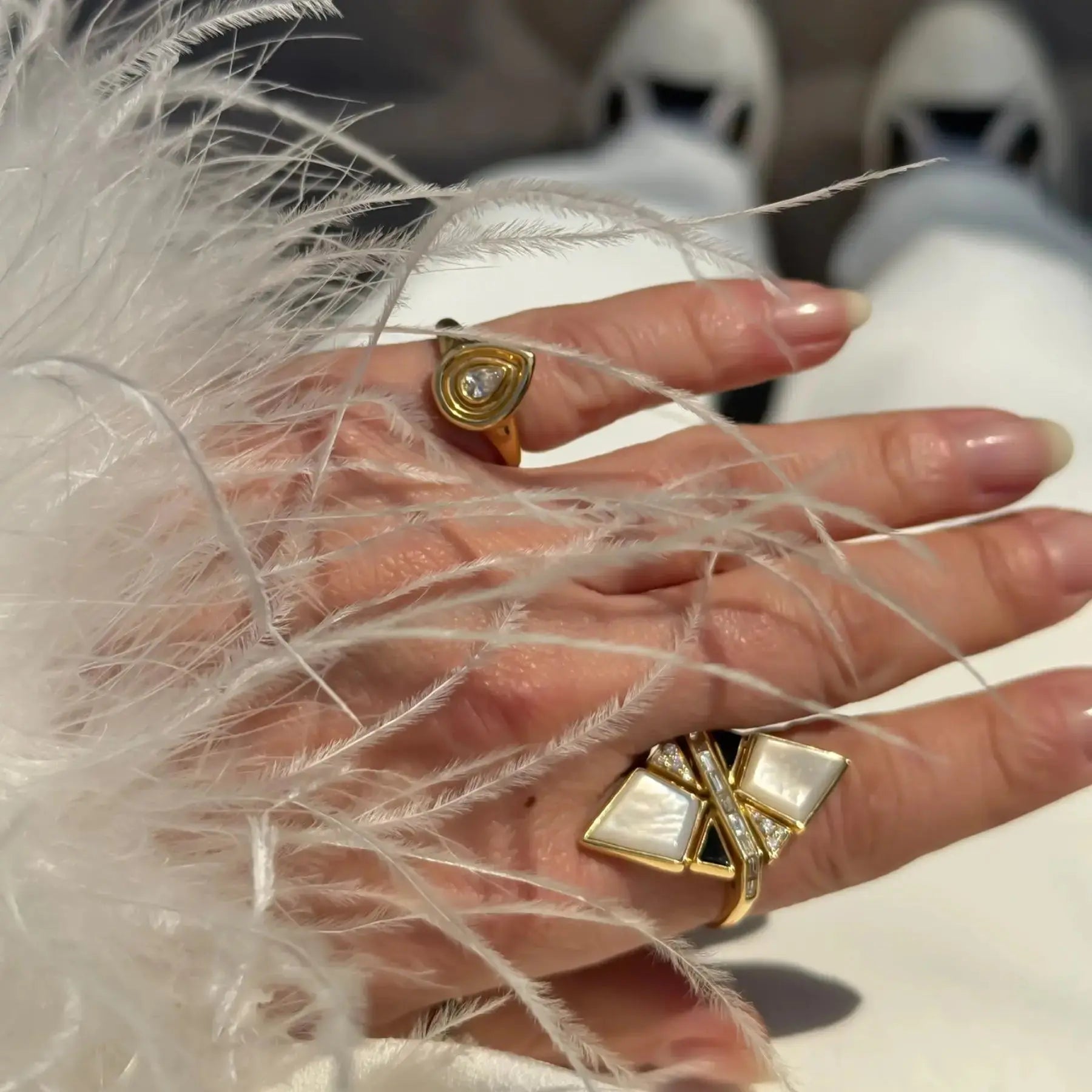 Single Diamond Pear Button Ring Princess Jewelry Shop