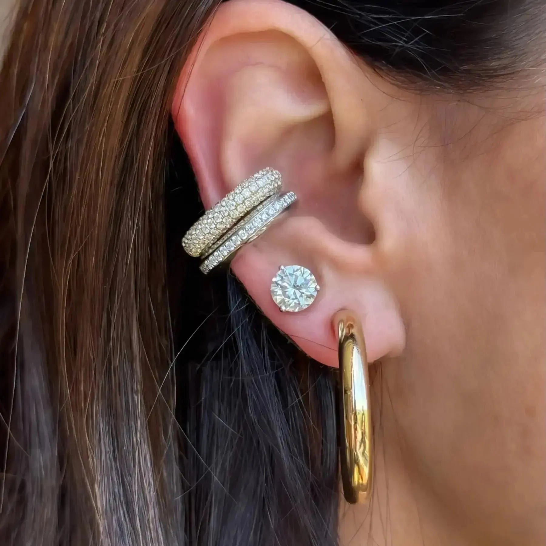 Pave Diamond Ear Cuffs Princess Jewelry Shop