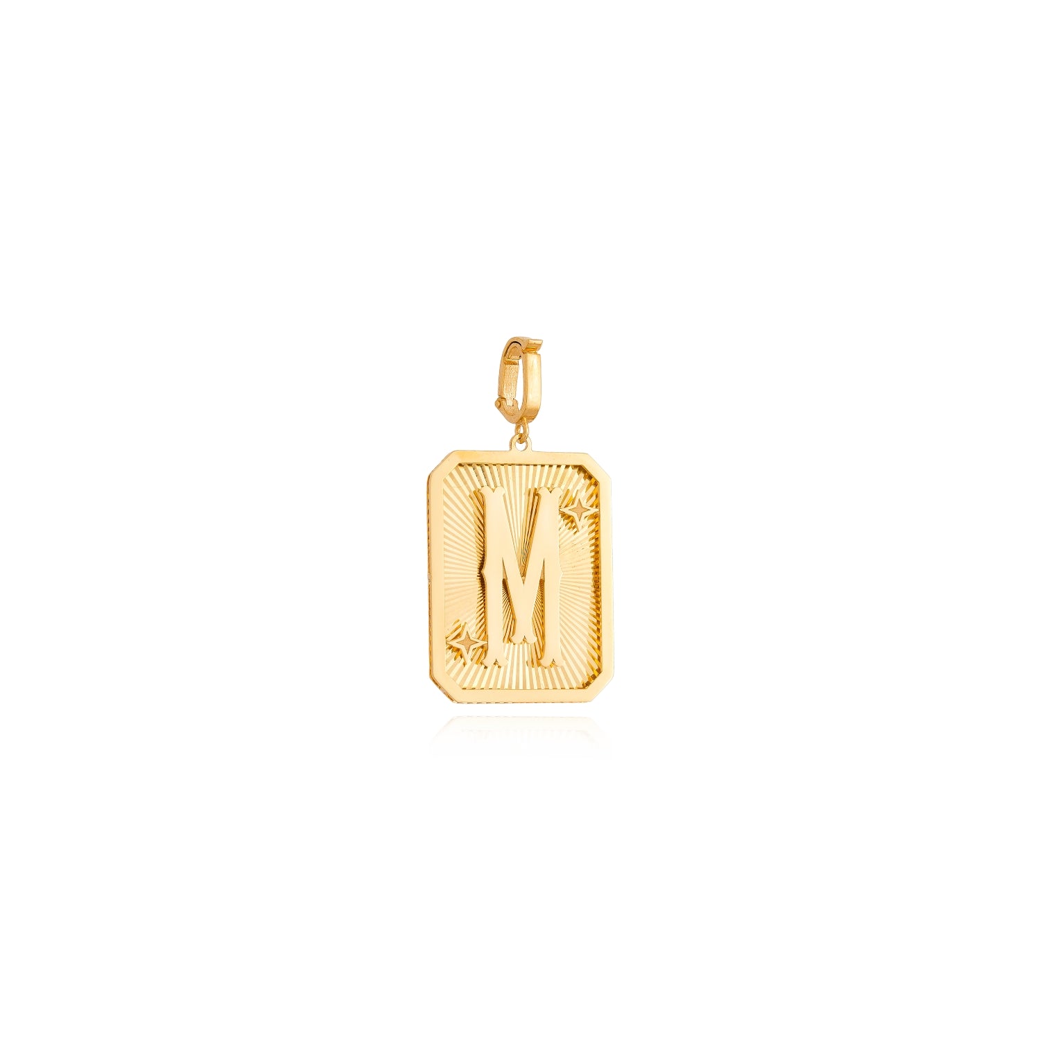 Small Gold Letter Medal Pendant