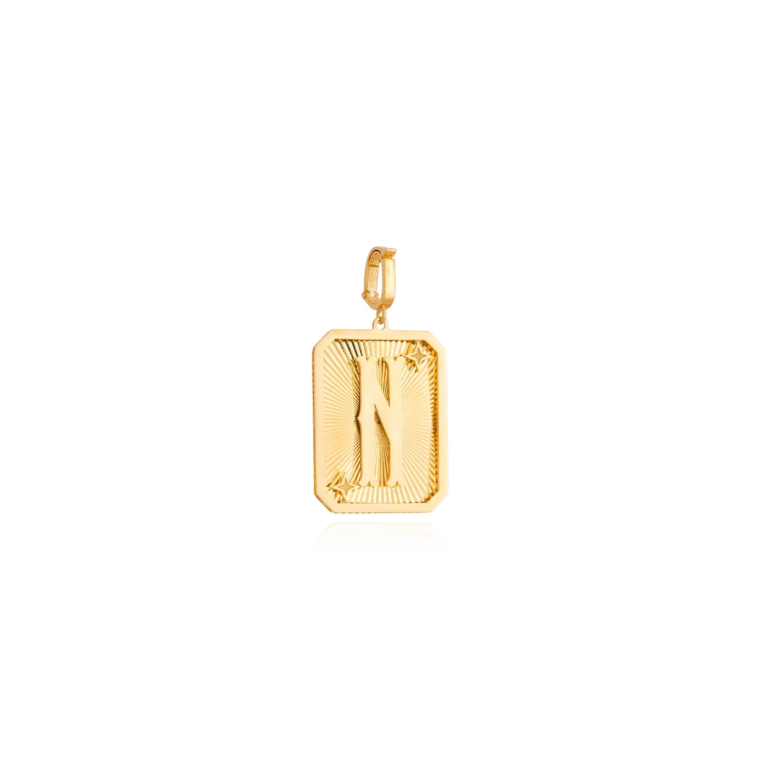 Small Gold Letter Medal Pendant