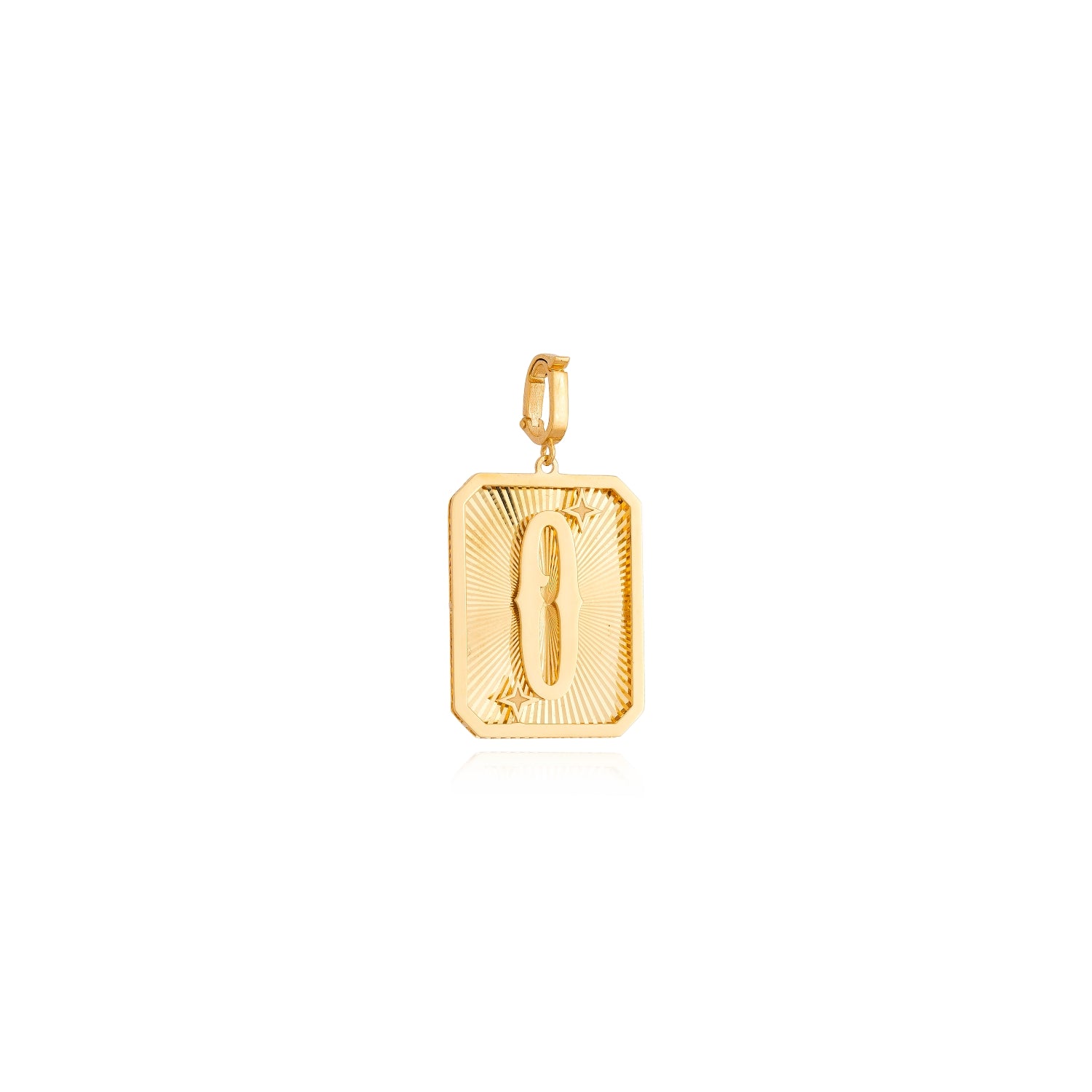 Small Gold Letter Medal Pendant