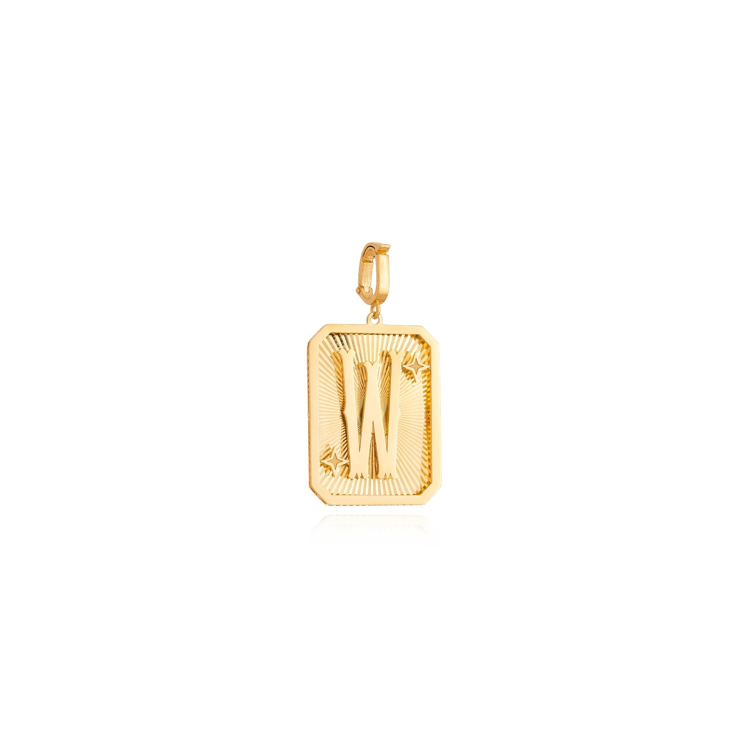 Small Gold Letter Medal Pendant