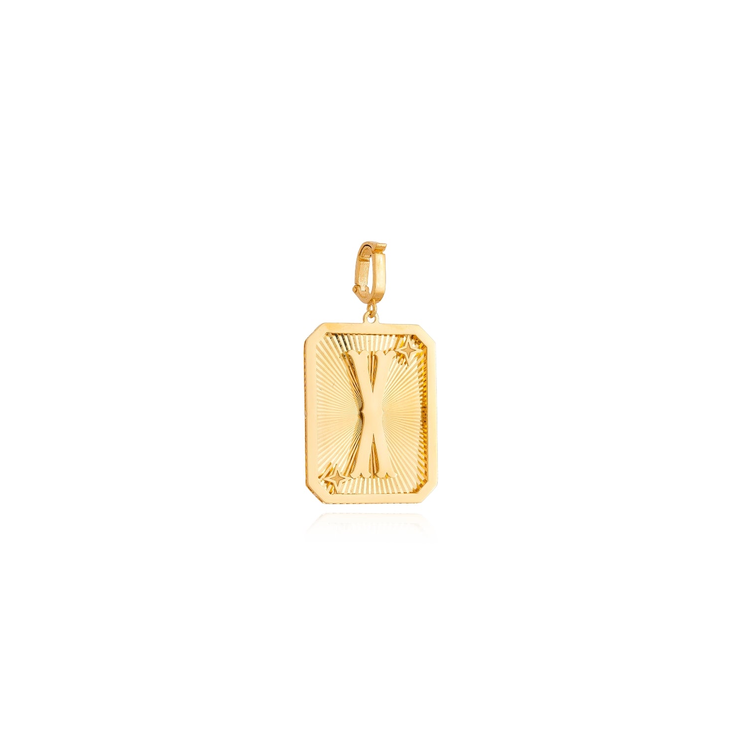 Small Gold Letter Medal Pendant