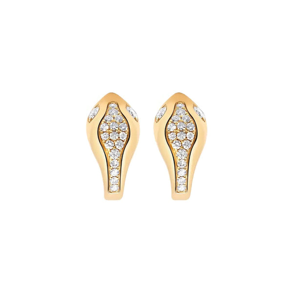 SNAKE HEAD HOOPS D0.60CT 6G 18KY Princess Jewelry Shop