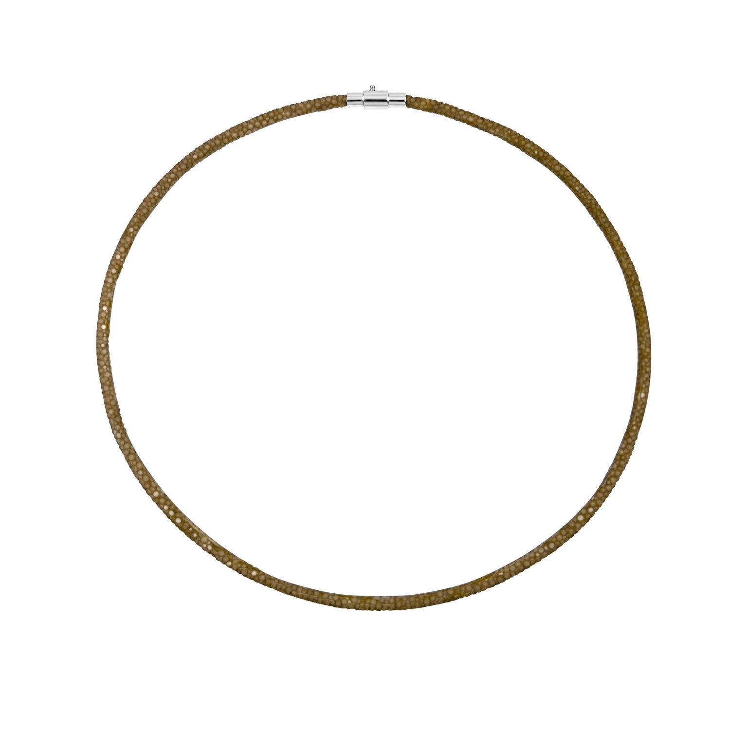 Stingray Cord Necklace with Silver Clasp