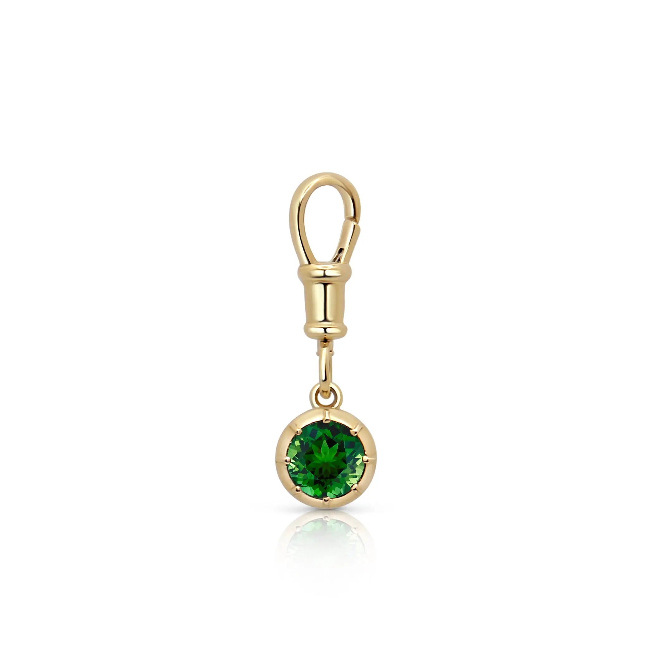 TOURM PEND 18KY ROUND GREEN Princess Jewelry Shop