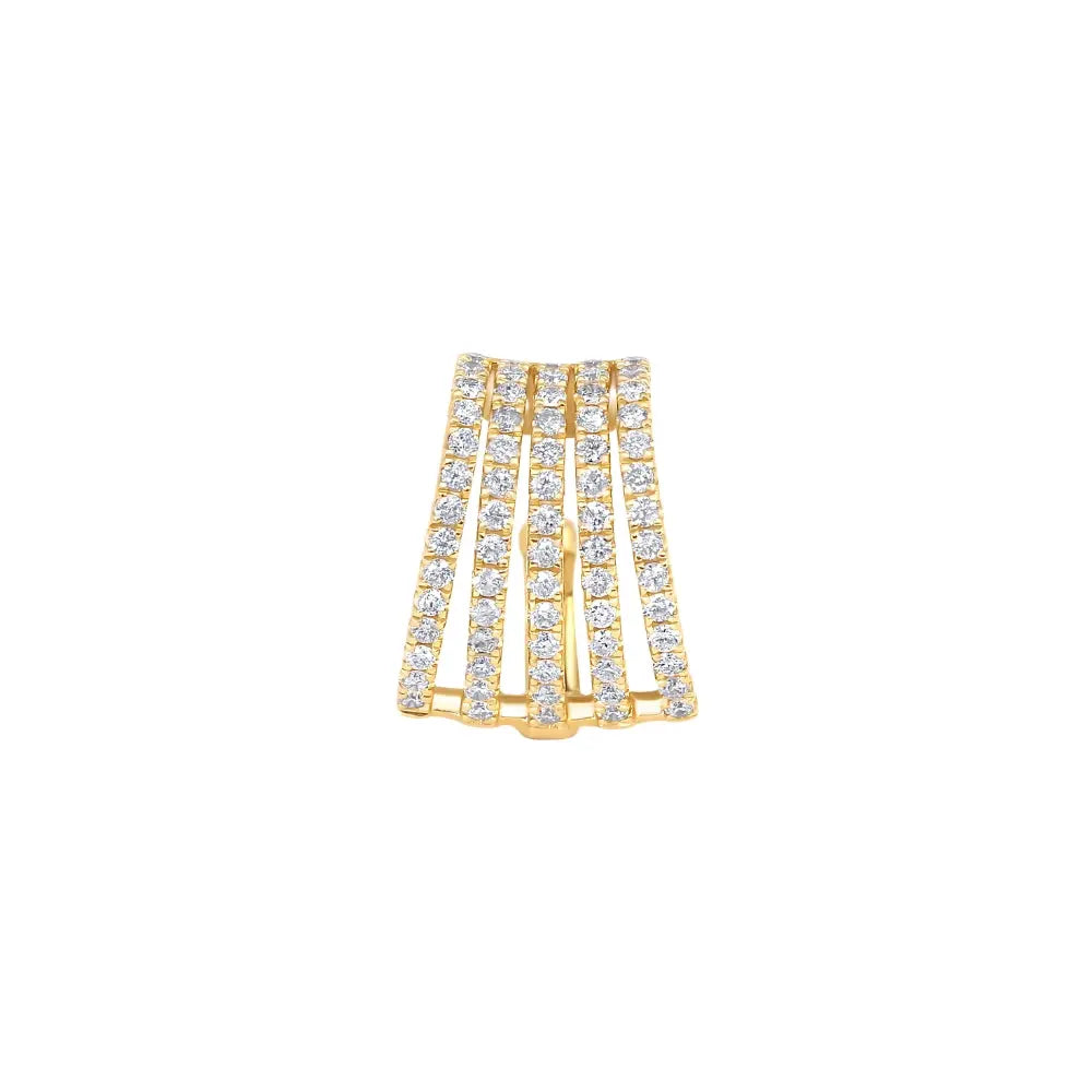 5 ROWS DIA EARCLIP D0.63 UNIT 18K Princess Jewelry Shop