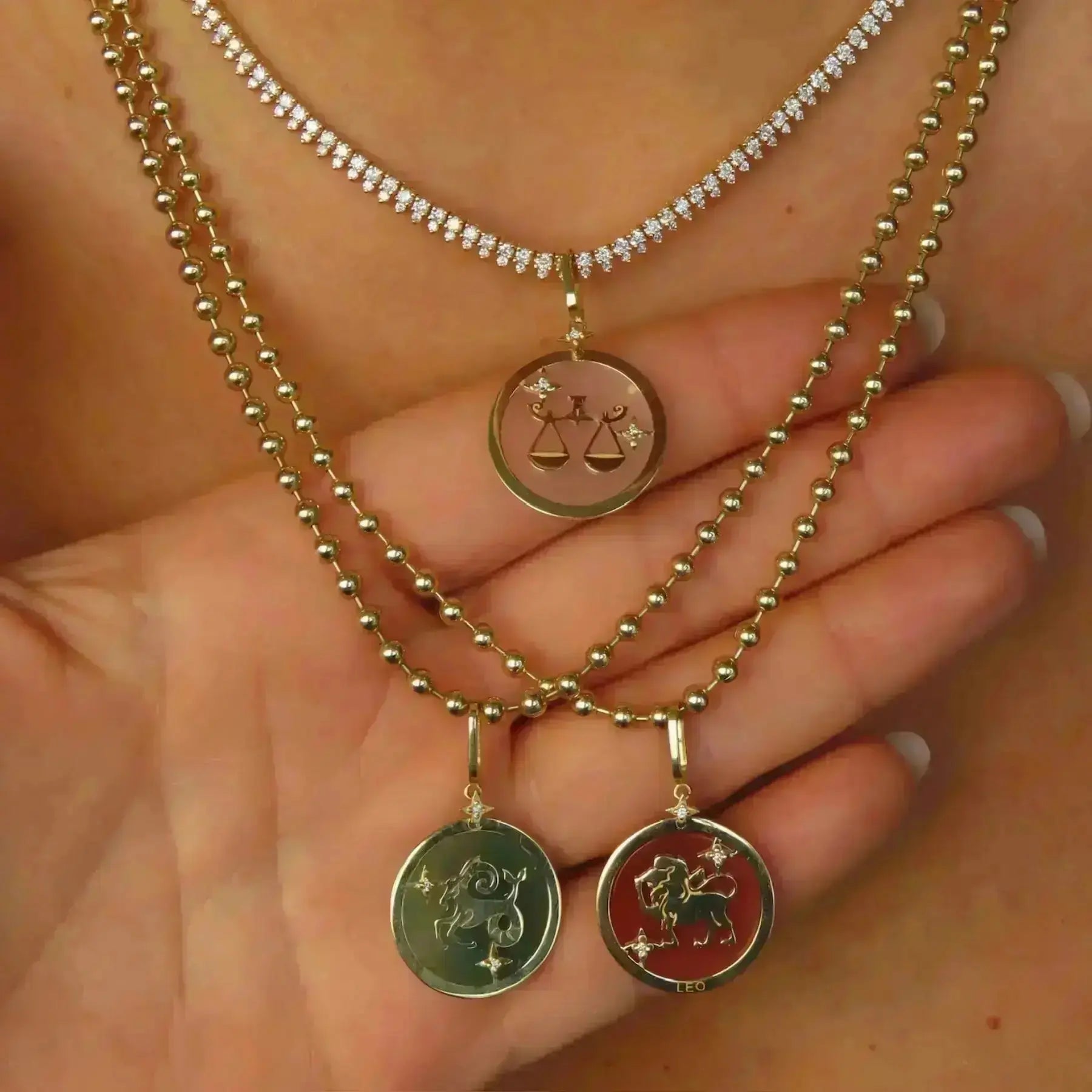 Pisces Zodiac Quartz Diamond Pendant Princess Jewelry Shop