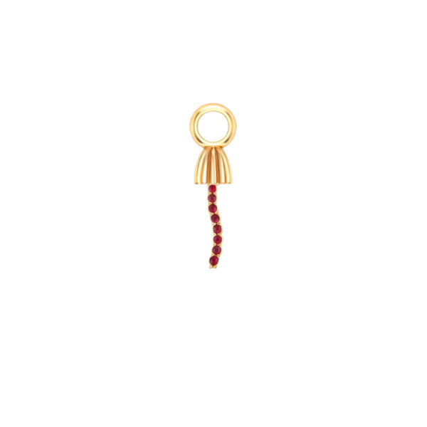 Tiny Mycena Ruby Charm by Alessa Rocks | JJ Jewelry