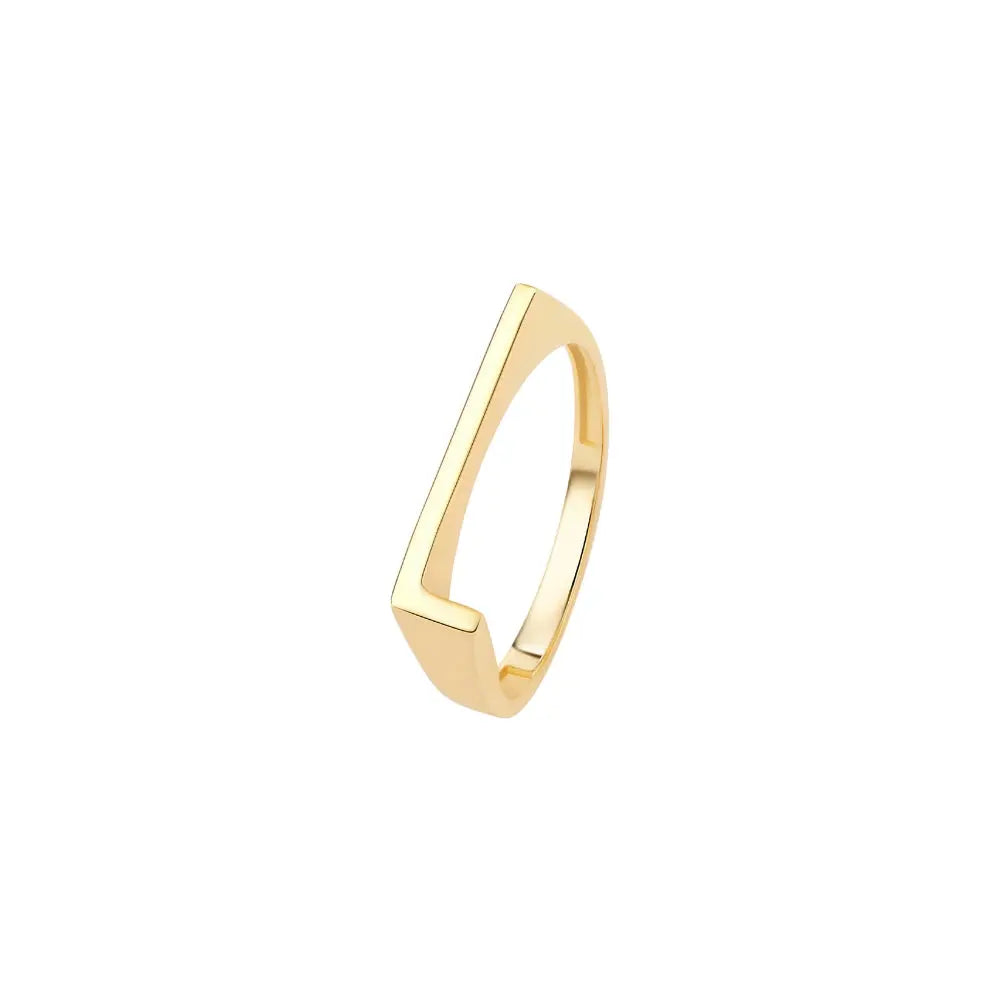 Yellow Gold Letter Ring Princess Jewelry Shop