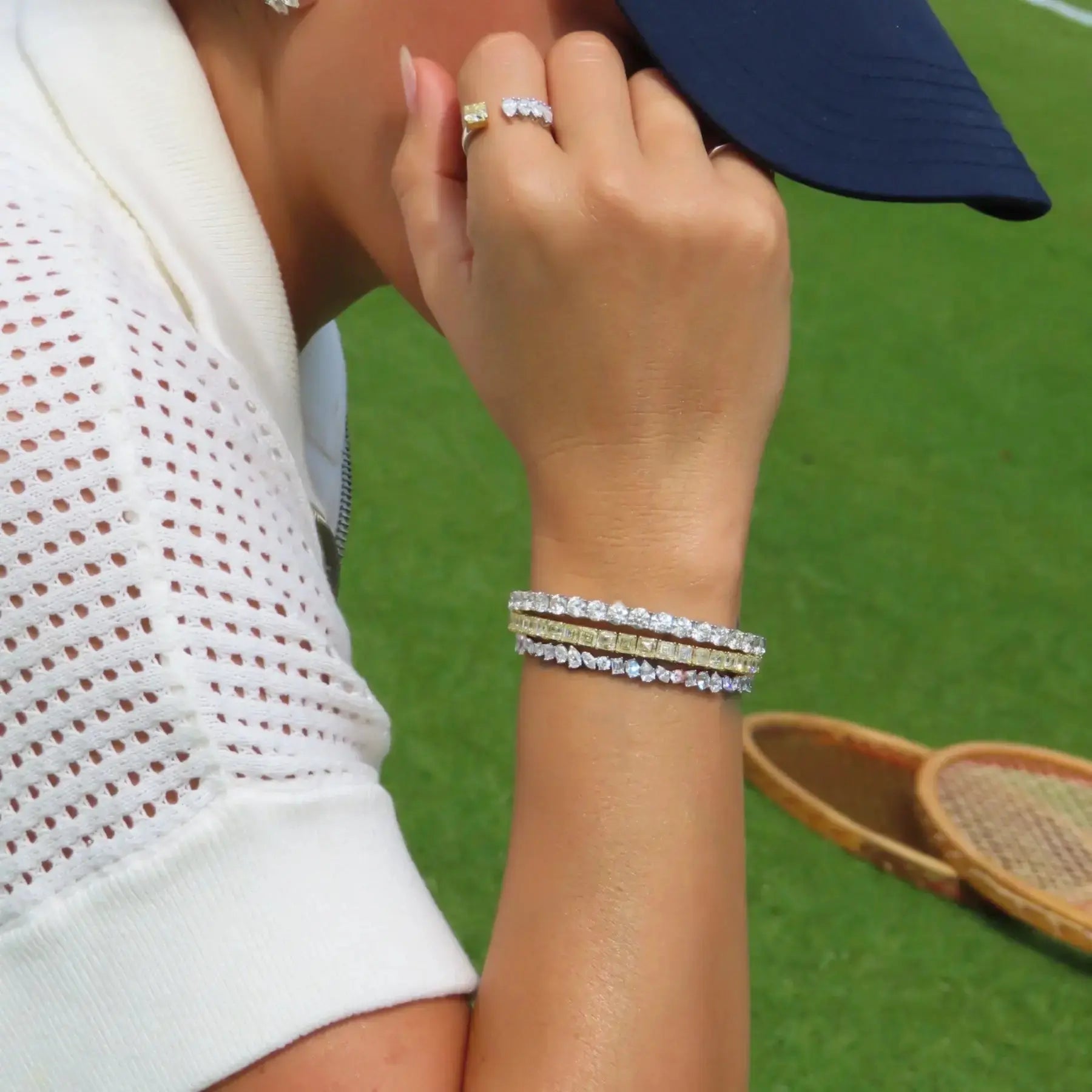 Yellow and White Gold Open Ring with Yellow Diamond & Pear Diamonds Princess Jewelry Shop