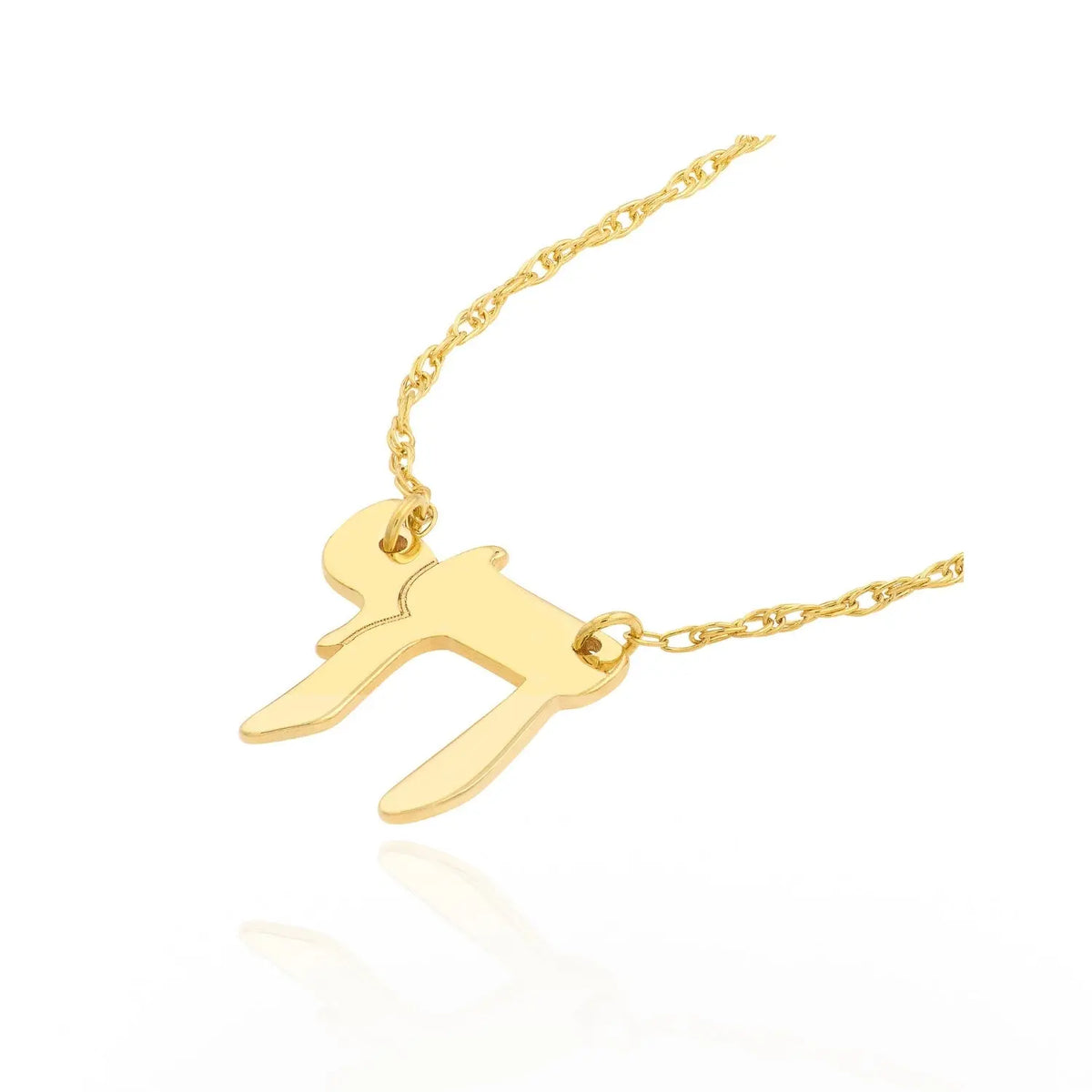 Golden Chai Necklace, angle 2 | JJ Jewelry Miami