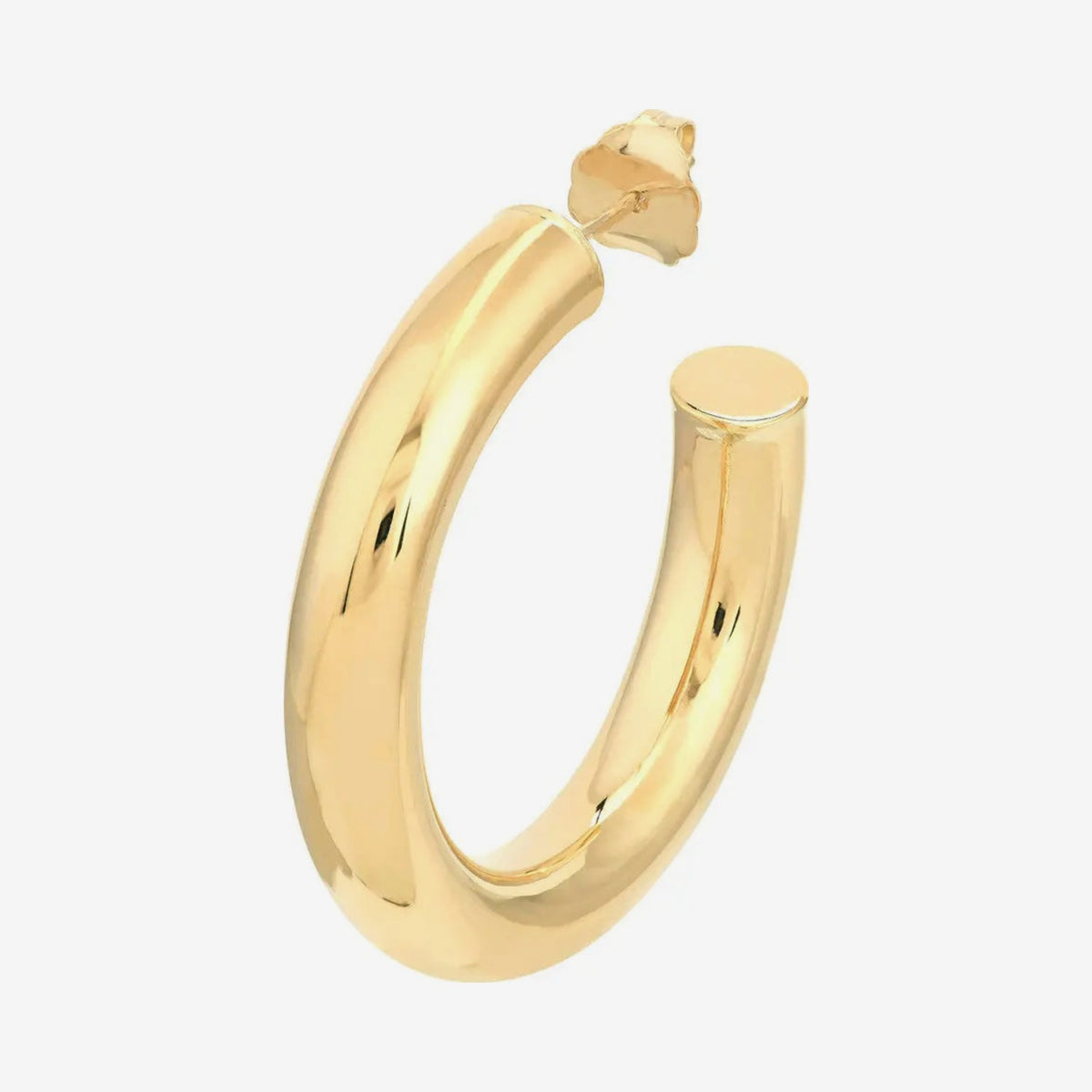 Medium Classic Hoop Earrings, view 3, gray background | JJ Jewelry Miami