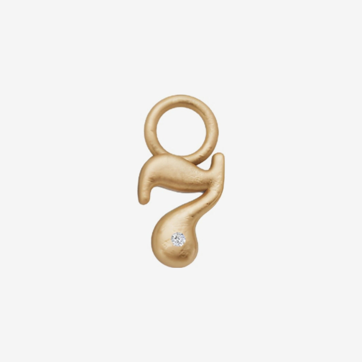 Mini Diamond Number Charm in 18K Yellow Gold by Alessa Rocks, number 7 | JJ Jewelry Miami