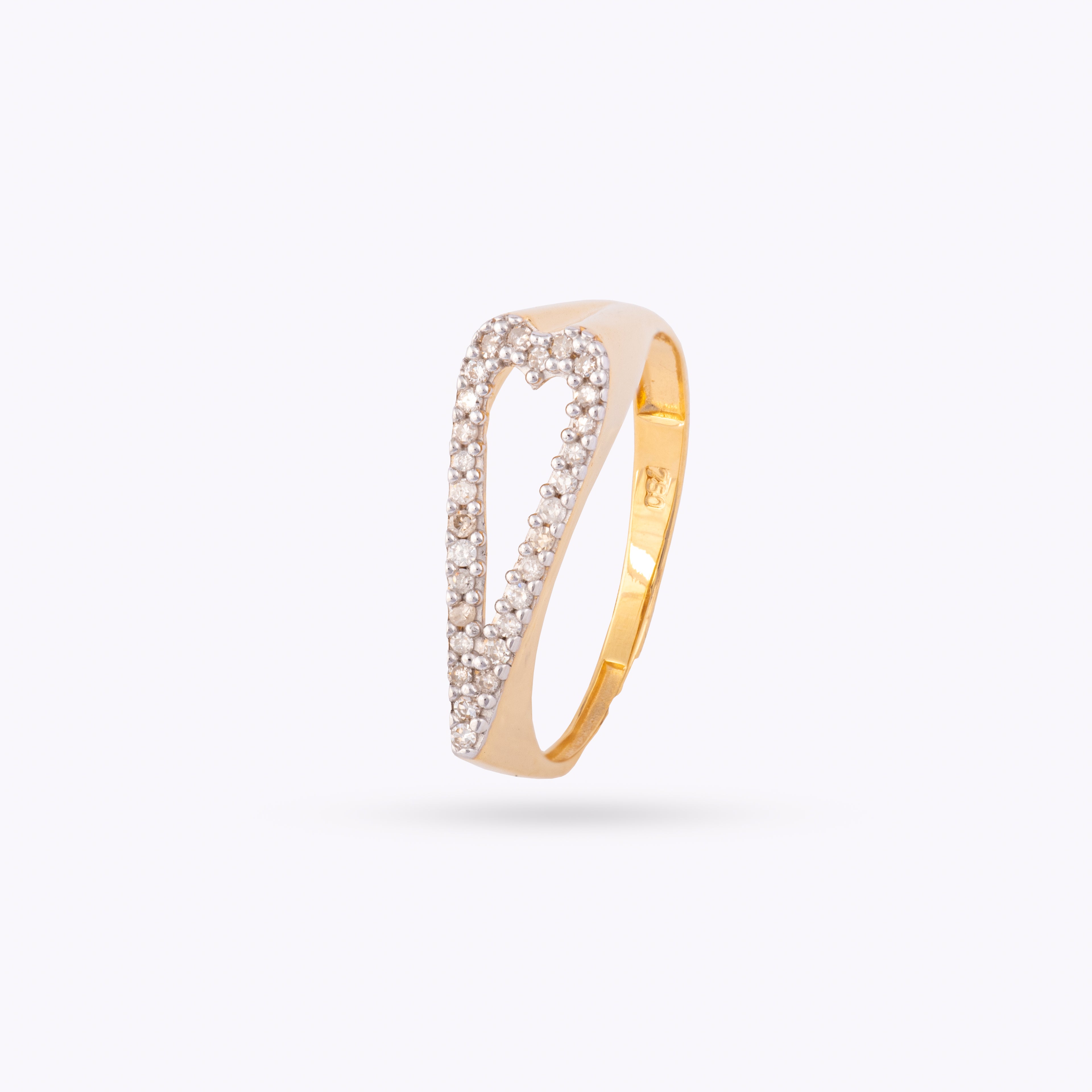 Yellow Gold & Diamond Letter Rings