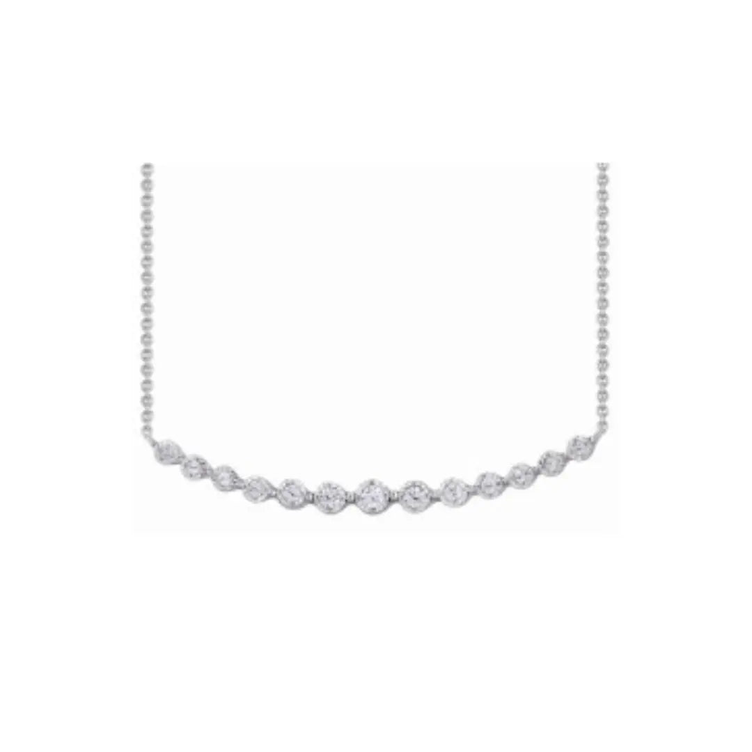13-Stone Graduated Diamond Necklace Princess Jewelry Shop