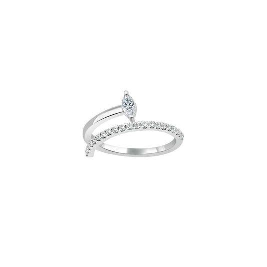 2 Thin Row Marquise Diamond Ring Princess Jewelry Shop