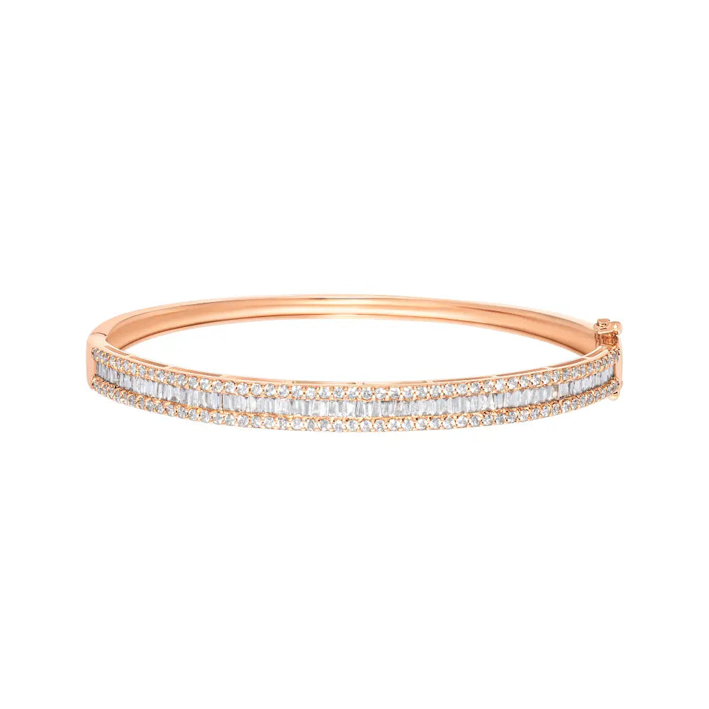 Triple Row Diamond Bangle Princess Jewelry Shop