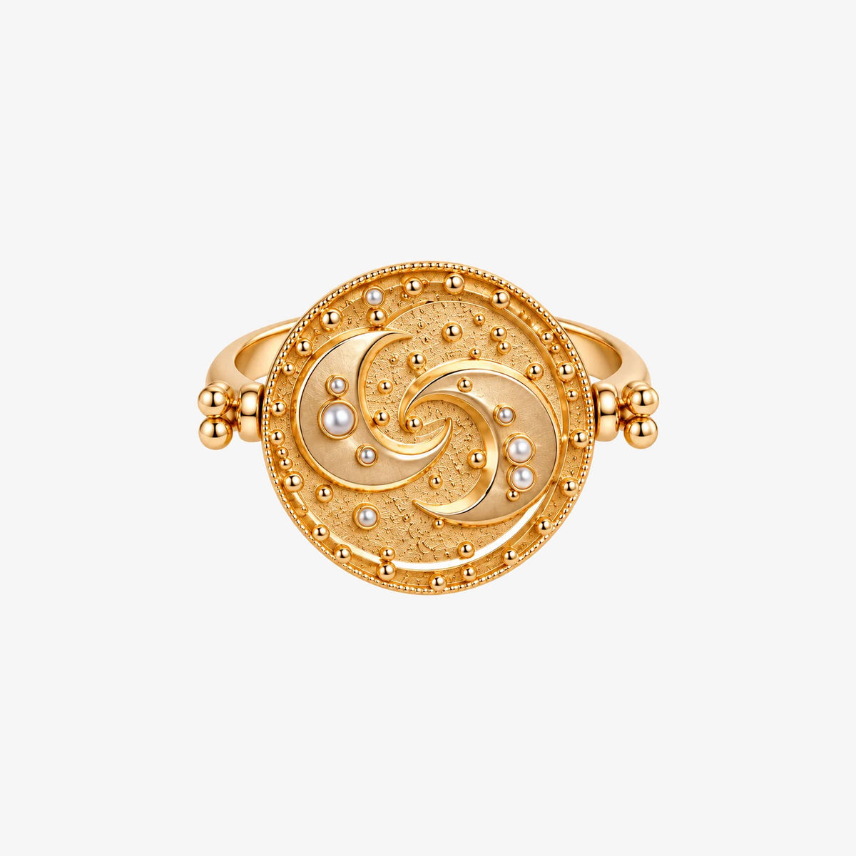 3 in 1 Gemini Zodiac Ring by L'Atelier Nawbar in 18K Yellow Gold, view 2 | JJ Jewelry